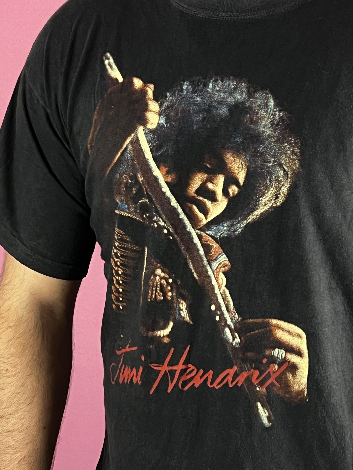Jimi Hendrix × Vintage 90s Jimi Hendrix Vintage Men's Rock & Roll Graphic T-Shirt Size US XL / EU 56 / 4 - 4 Thumbnail
