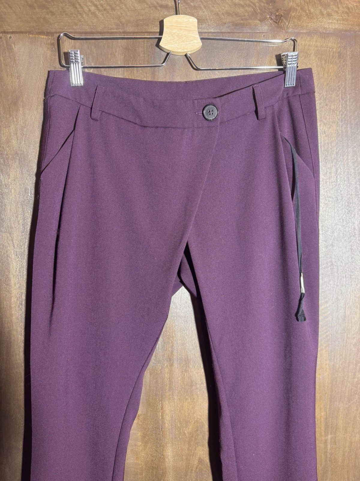 Damir Doma damir doma silent asymmetrical pants burgundy wool S WO Size 26" / US 2 / IT 38 - 9 Thumbnail
