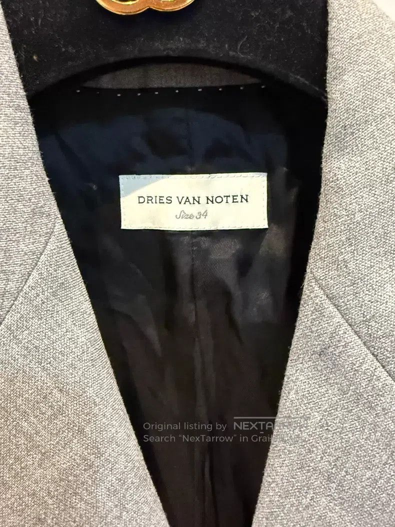 Dries Van Noten Dries Van Noten SIZE:34 Grey Shoulder-padded Blazer Size S / US 4 / IT 40 - 3 Thumbnail