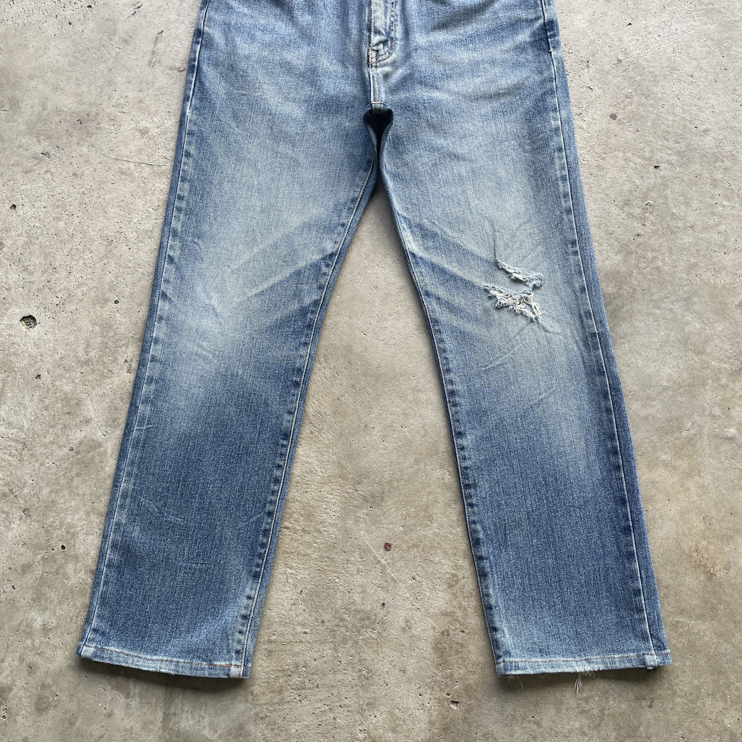 Japanese Brand VINTAGE EDWIN DISTRESSED JAPAN JEANS FADED DENIM PANTS W31 Size US 31 - 4 Thumbnail