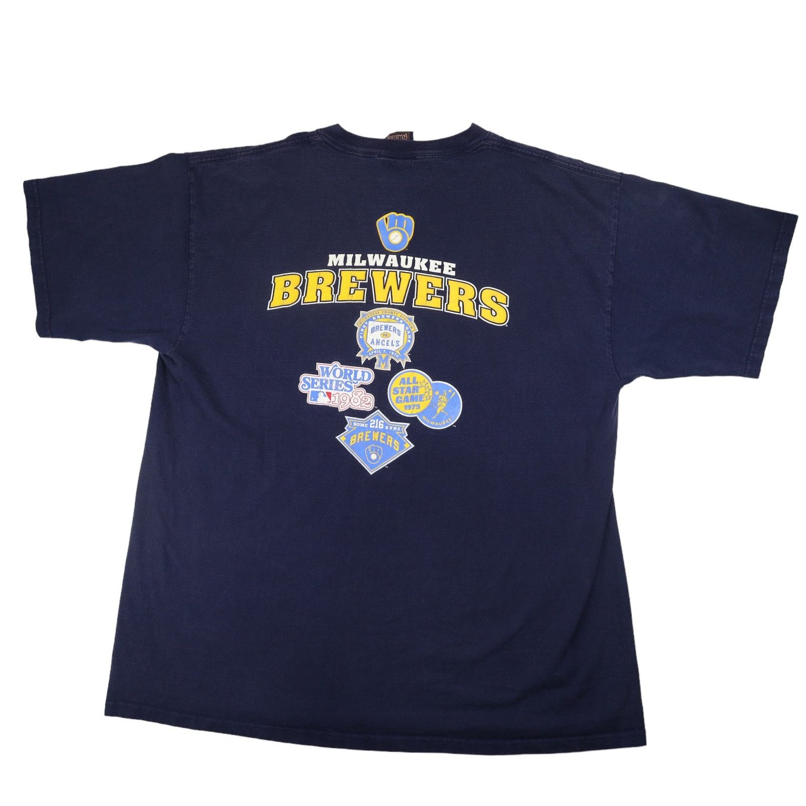 MLB × Majestic × Vintage Vintage Majestic Wilwaukee Brewers Graphic T Shirt Size US XL / EU 56 / 4 - 10 Thumbnail