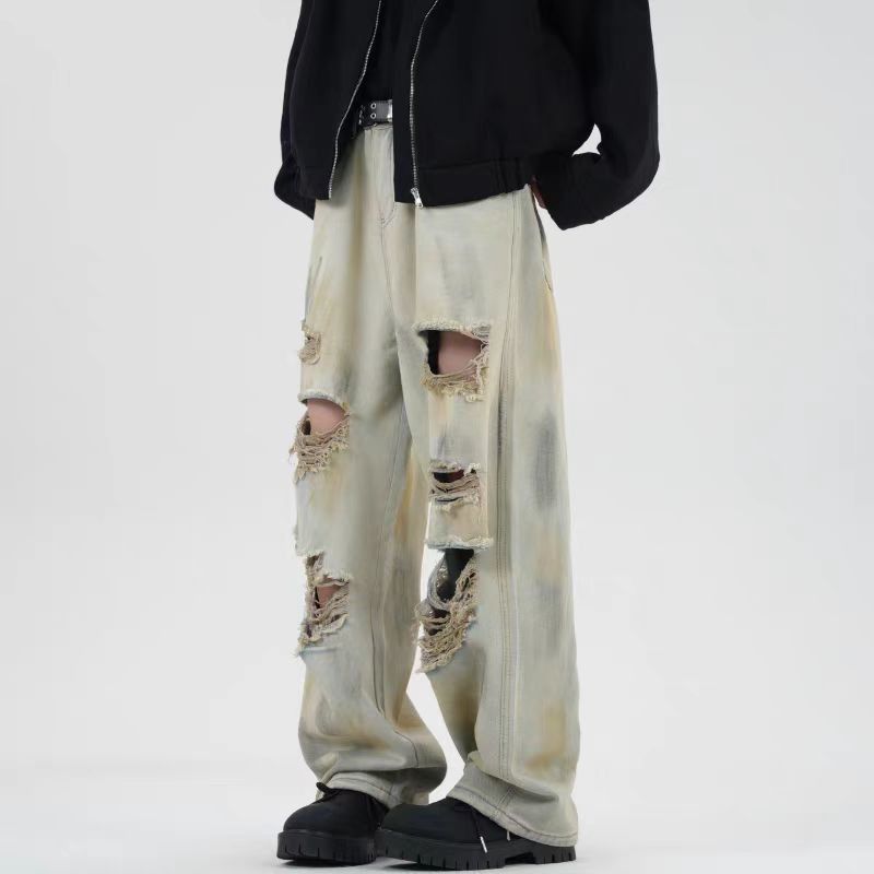 Japanese Brand × Jean Street Hip Hop Vintage Ripped Washed Jeans Size US 32 / EU 48 - 2 Thumbnail