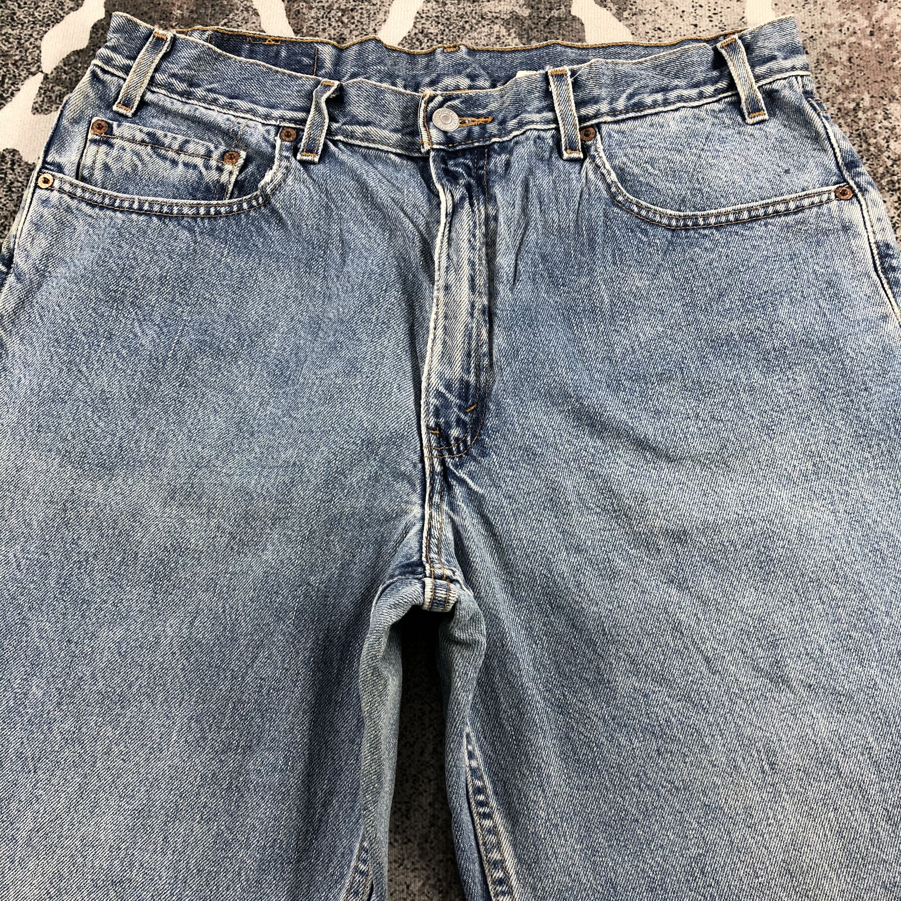 Levi's Vintage Levi's 550 Jeans Faded Blue Denim KJ1030 Size US 35 - 3 Thumbnail