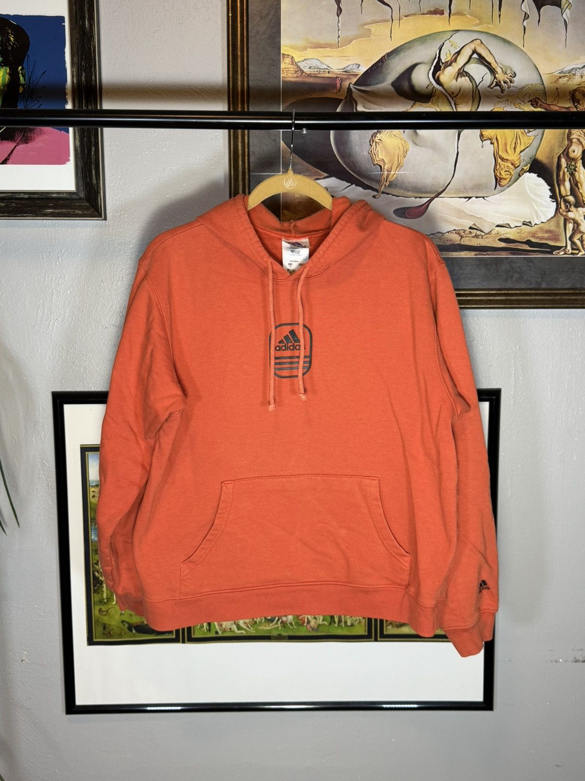 Adidas Vintage Adidas Center Logo Hoodie Size L / US 10 / IT 46 - 1 Thumbnail