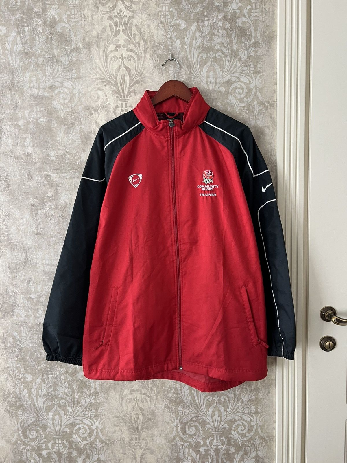 Nike Vintage Nike Community Rugby Trainer Jacket nylon Size US L / EU 52-54 / 3 - 1 Thumbnail