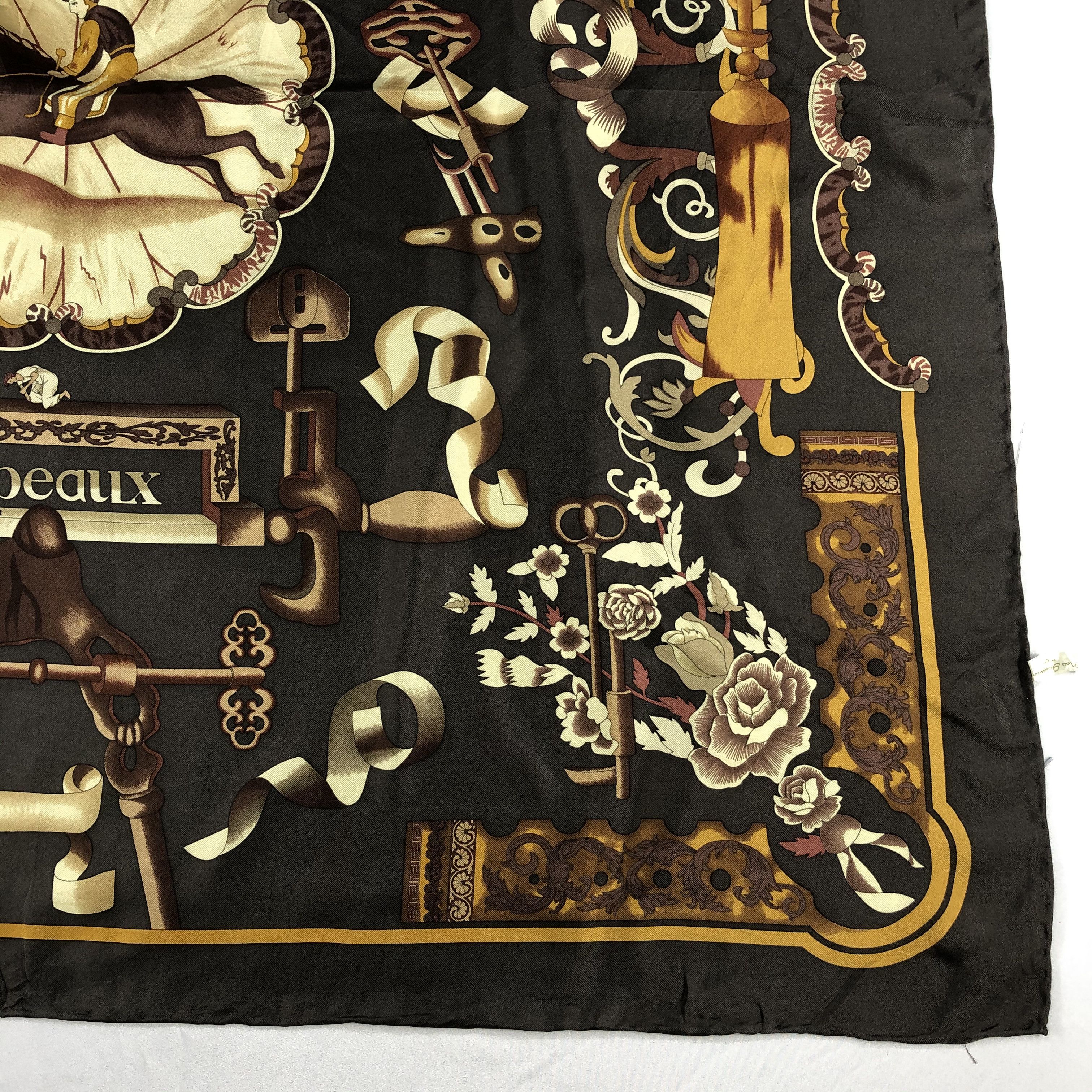 Vintage Vintage Copeaux Silk Scarf Size ONE SIZE - 4 Thumbnail