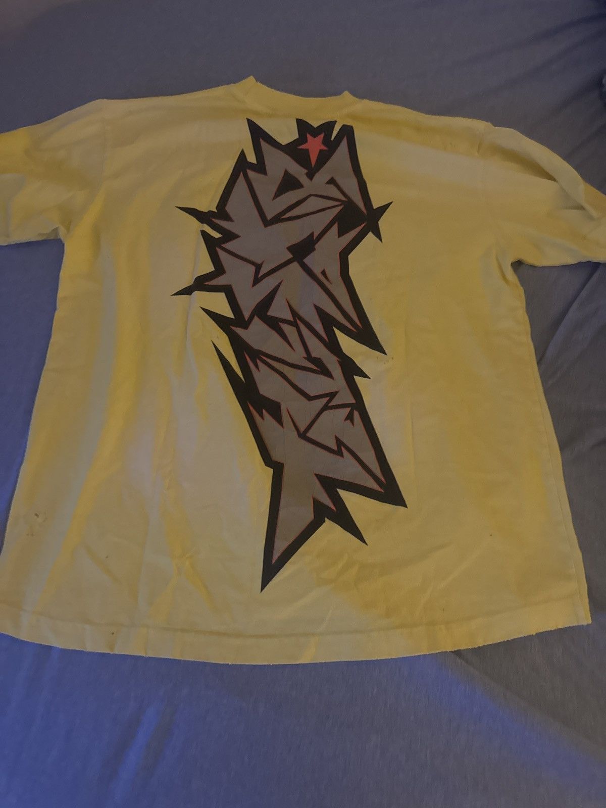 HELLSTAR Hell star unreleased cracked yellow tee Size US XL / EU 56 / 4 - 2 Thumbnail
