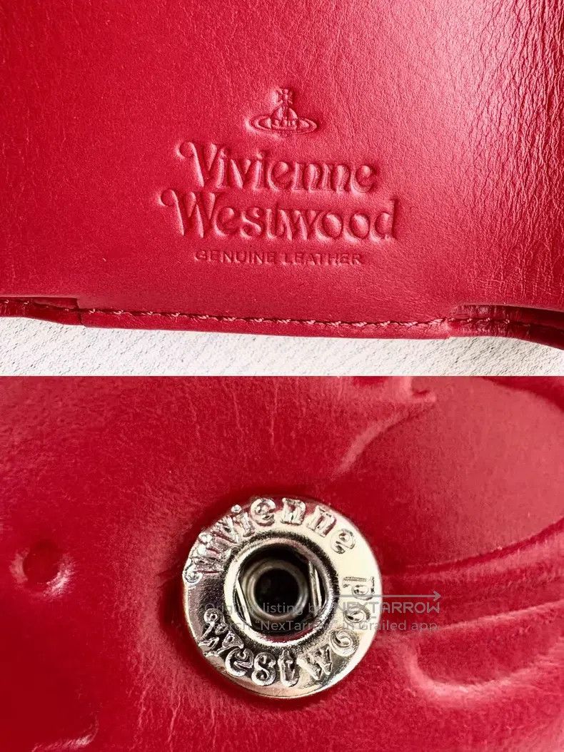 Vivienne Westwood Vivienne Westwood Red Saturn embossed tri-fold wallet Size ONE SIZE - 5 Thumbnail