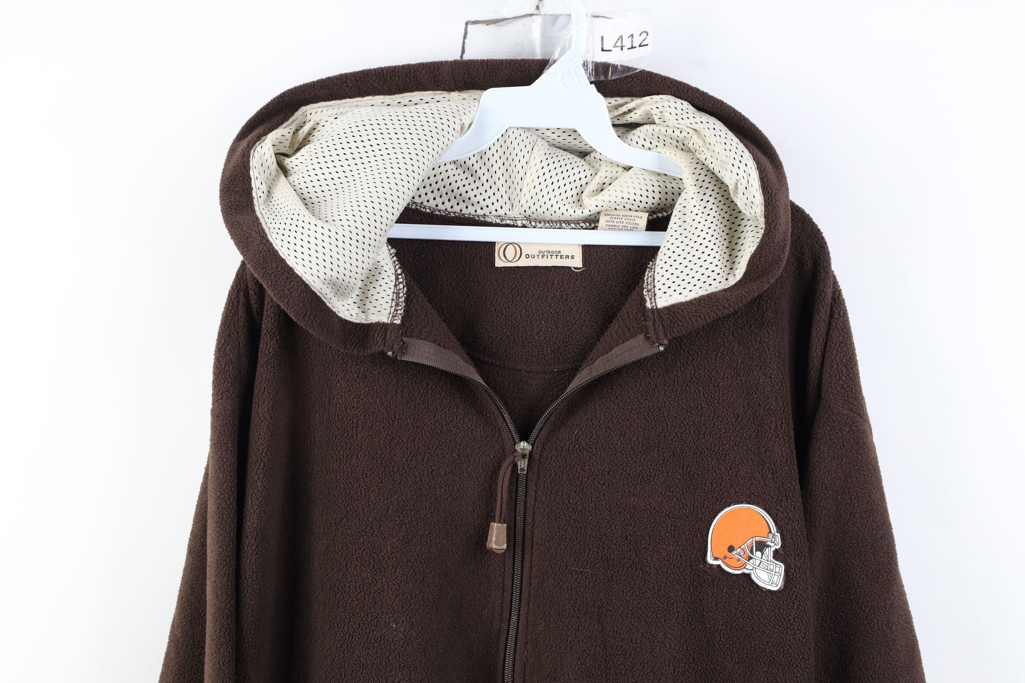 Vintage Vintage Browns Football Fleece Full Zip Hoodie Sweatshirt Size US XXL / EU 58 / 5 - 2 Thumbnail