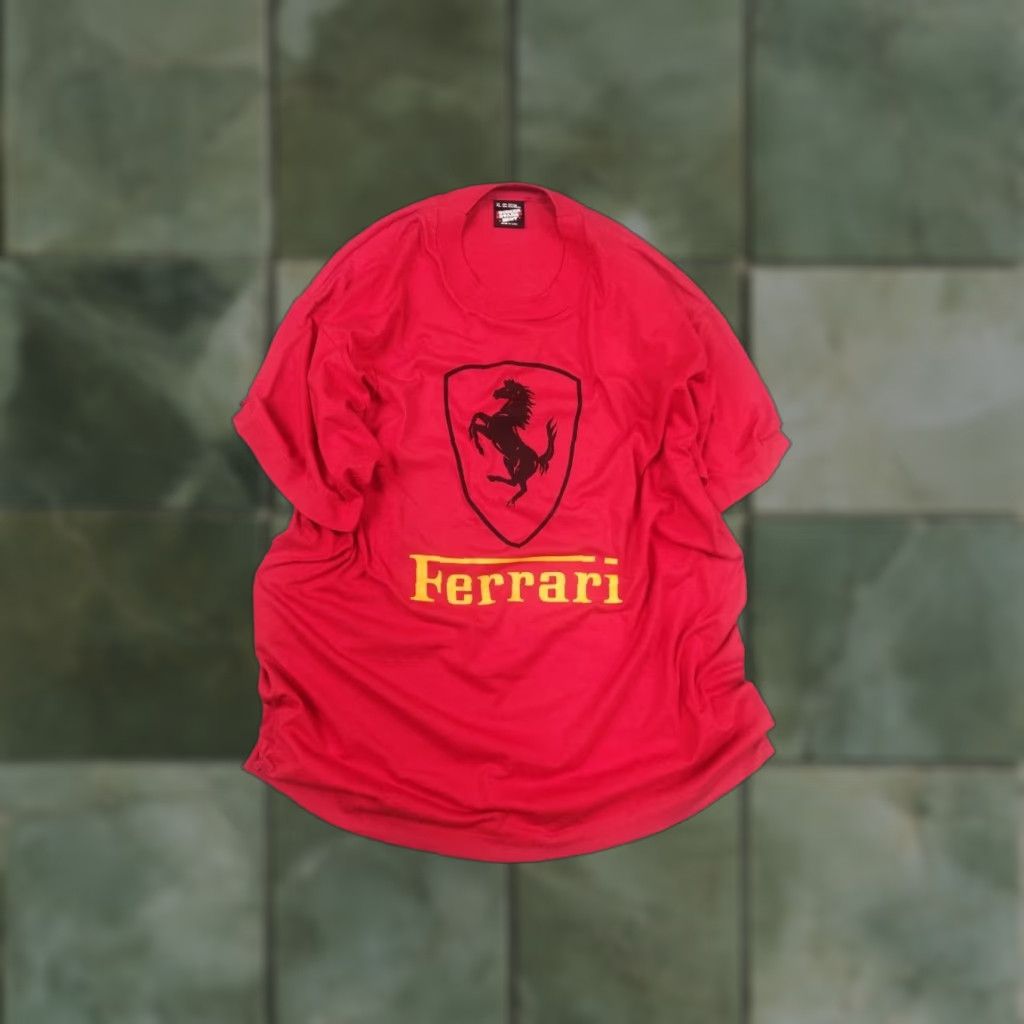 Ferrari VINTAGE Ferrari Authentic Logo Red Cotton T-Shirt XL Mens Decade 90s Shirt Logo? Size US XL / EU 56 / 4 - 1 Thumbnail