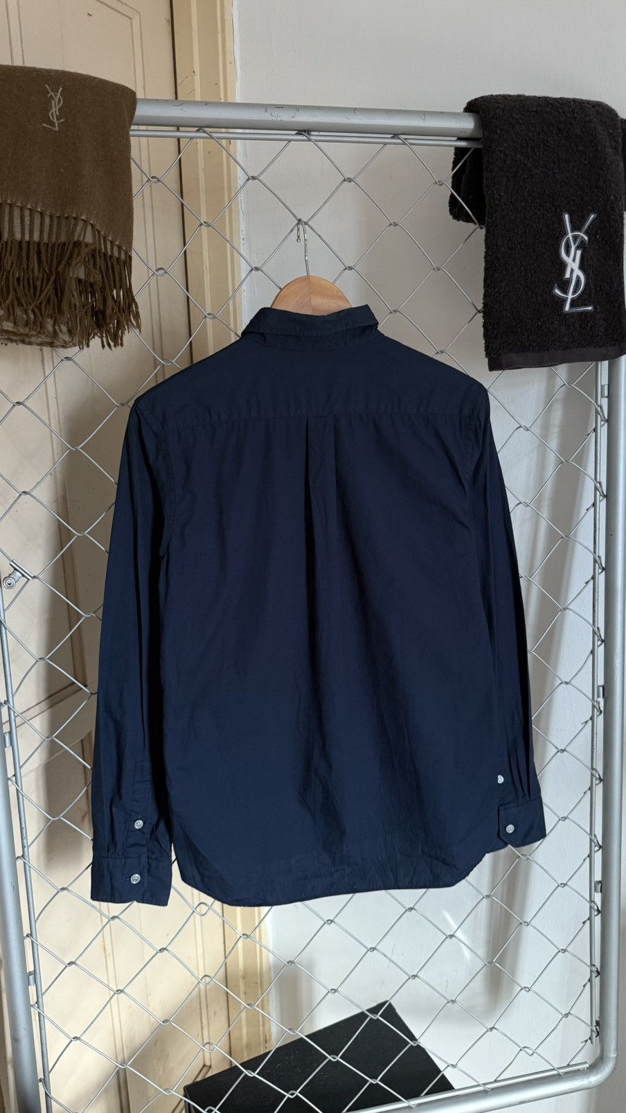 Slick SLICK Japan Navy Button-Down Long Sleeve Shirt Size US L / EU 52-54 / 3 - 2 Thumbnail