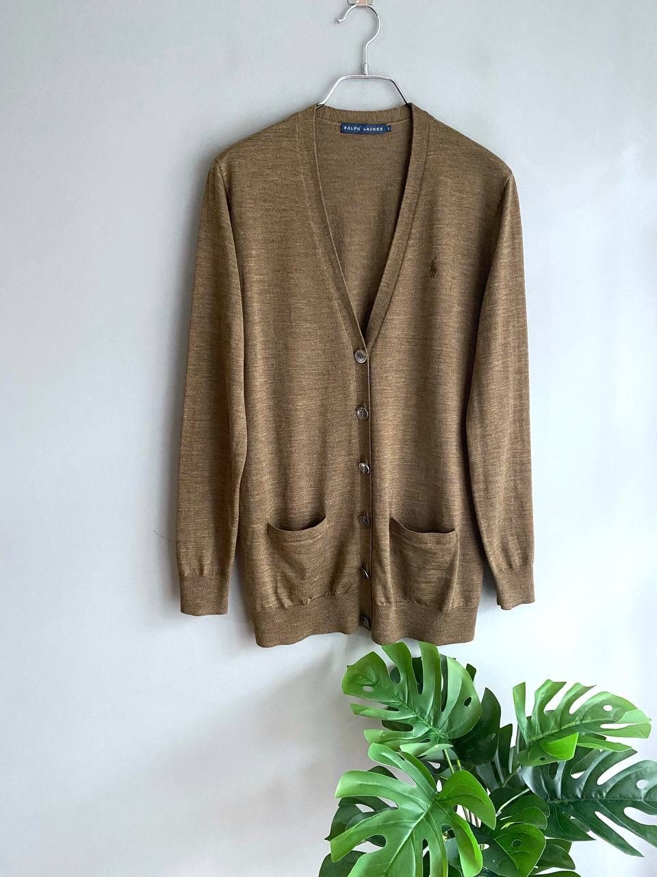 Polo Ralph Lauren Ralph Lauren 100% Merino Wool Women's Knit Cardigan, Size L Size L / US 10 / IT 46 - 1 Thumbnail