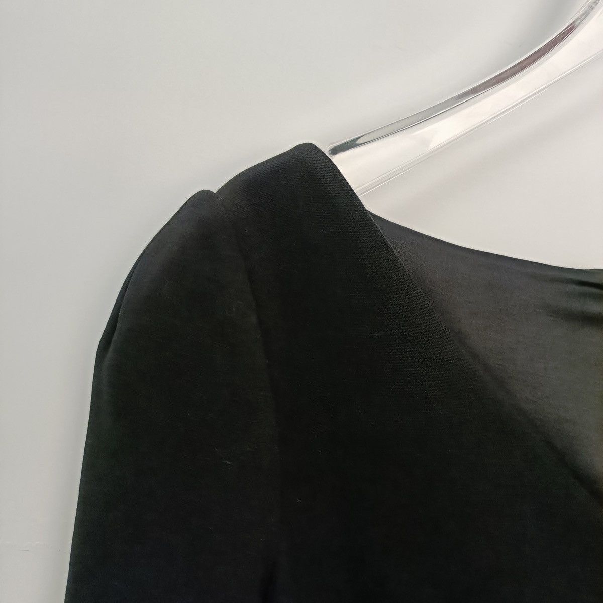Dolce & Gabbana Dolce & Gabbana Black V-neck Half-sleeve Dress K26WX Size S / US 4 / IT 40 - 4 Thumbnail