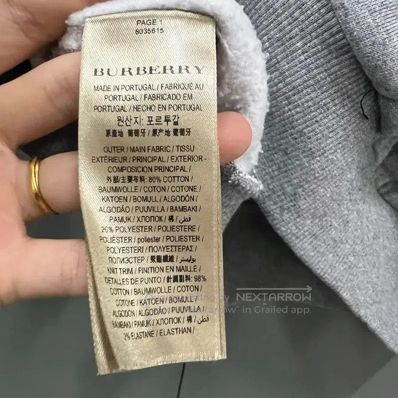 Burberry Burberry Gray Cotton Women's Cropped Sweatshirt. Size S / US 4 / IT 40 - 4 Thumbnail