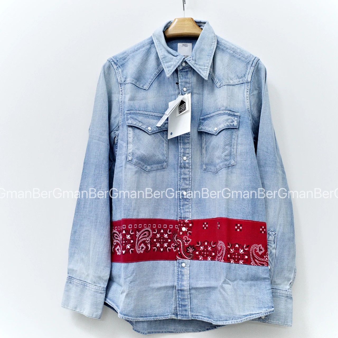 visvim 17AW Bandana Border Denim Shirt