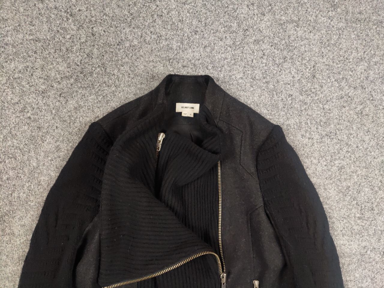 Helmut Lang Helmut Lang Asymmetric combined knit fabric Womens jacket Size S / US 4 / IT 40 - 9 Thumbnail