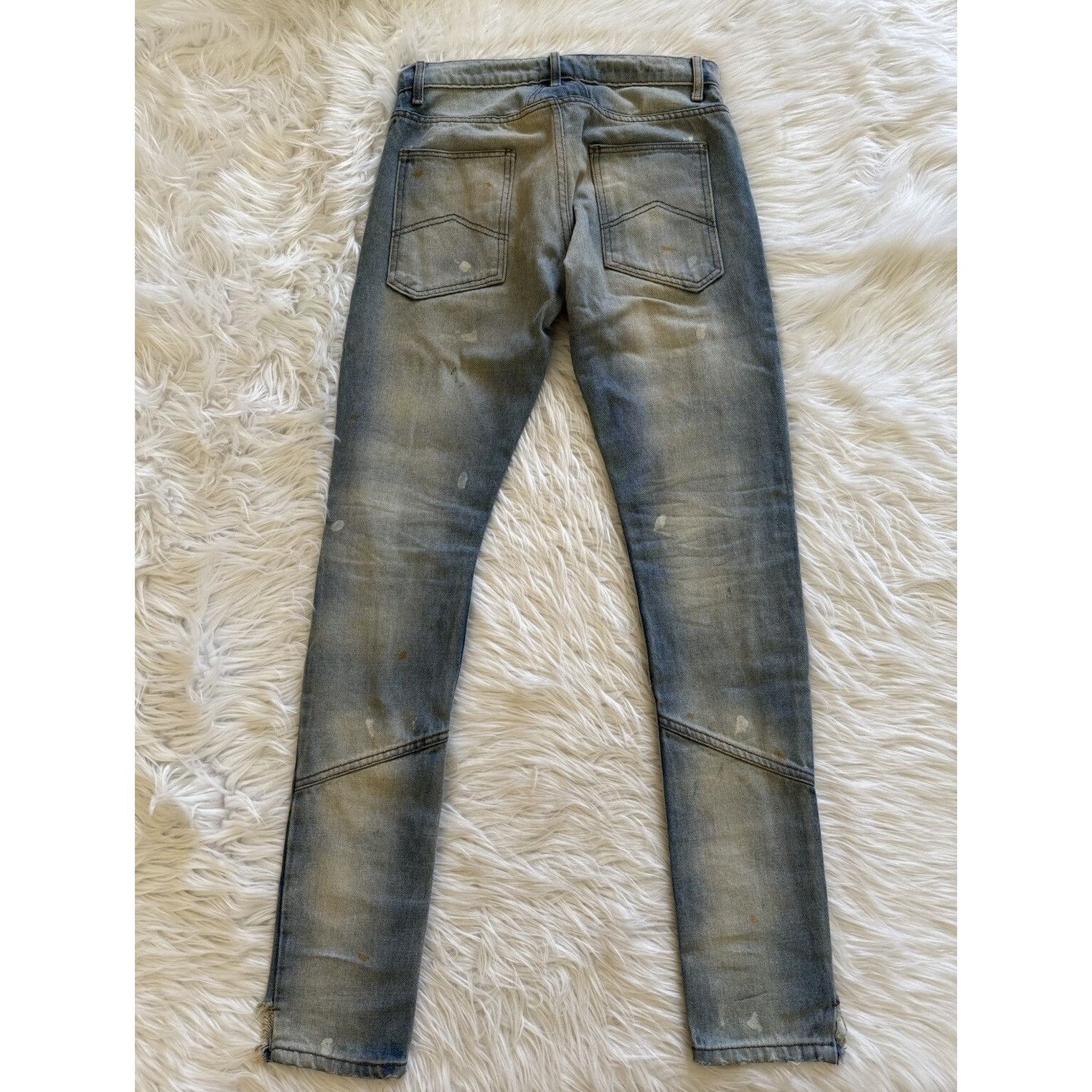 Rhude Rhude New Denim Jeans Paint Splatter Distressed Indigo Blue Size US 29 - 6 Thumbnail