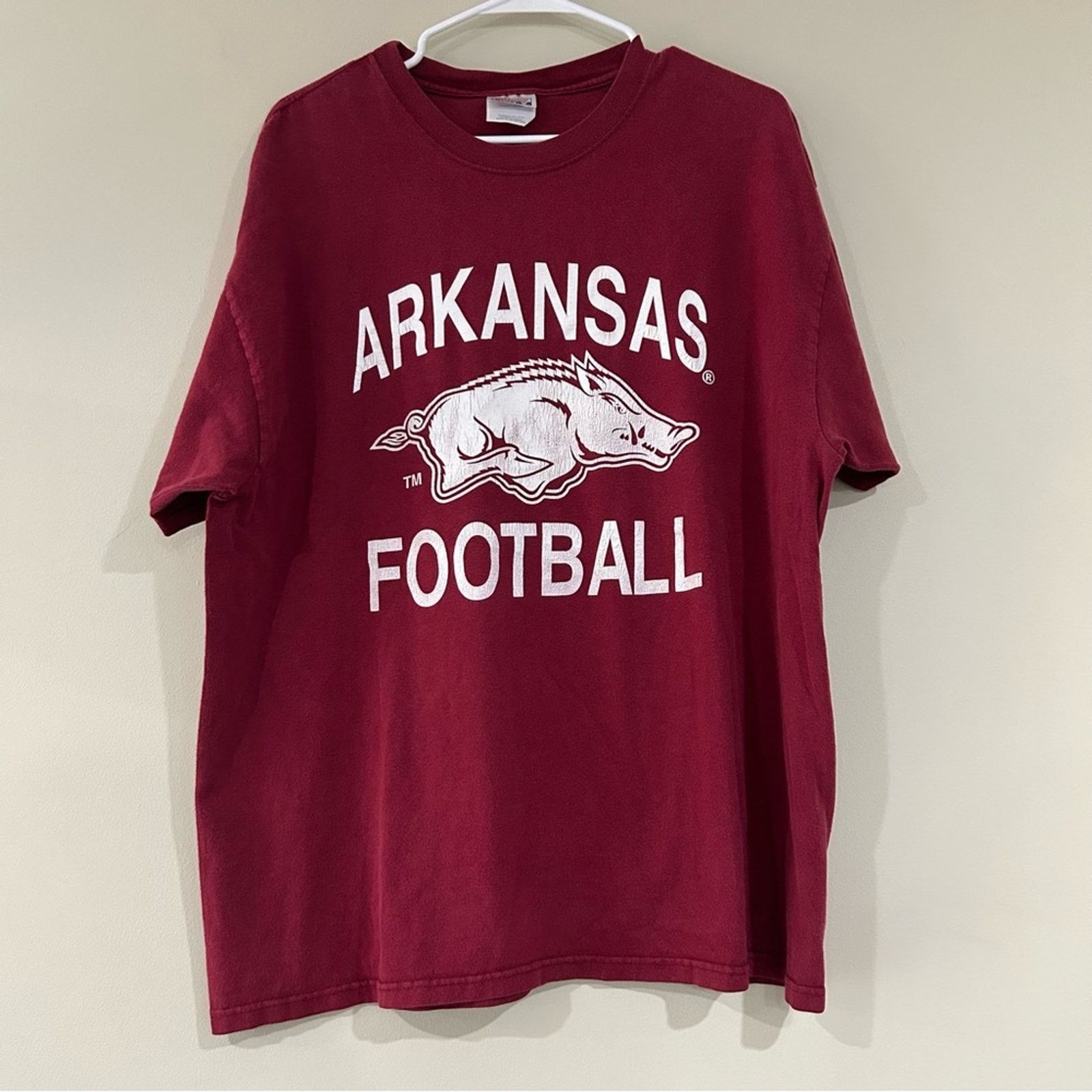 Hanes Vintage Arkansas Razorbacks Football Shirt Size US XL / EU 56 / 4 - 1 Thumbnail