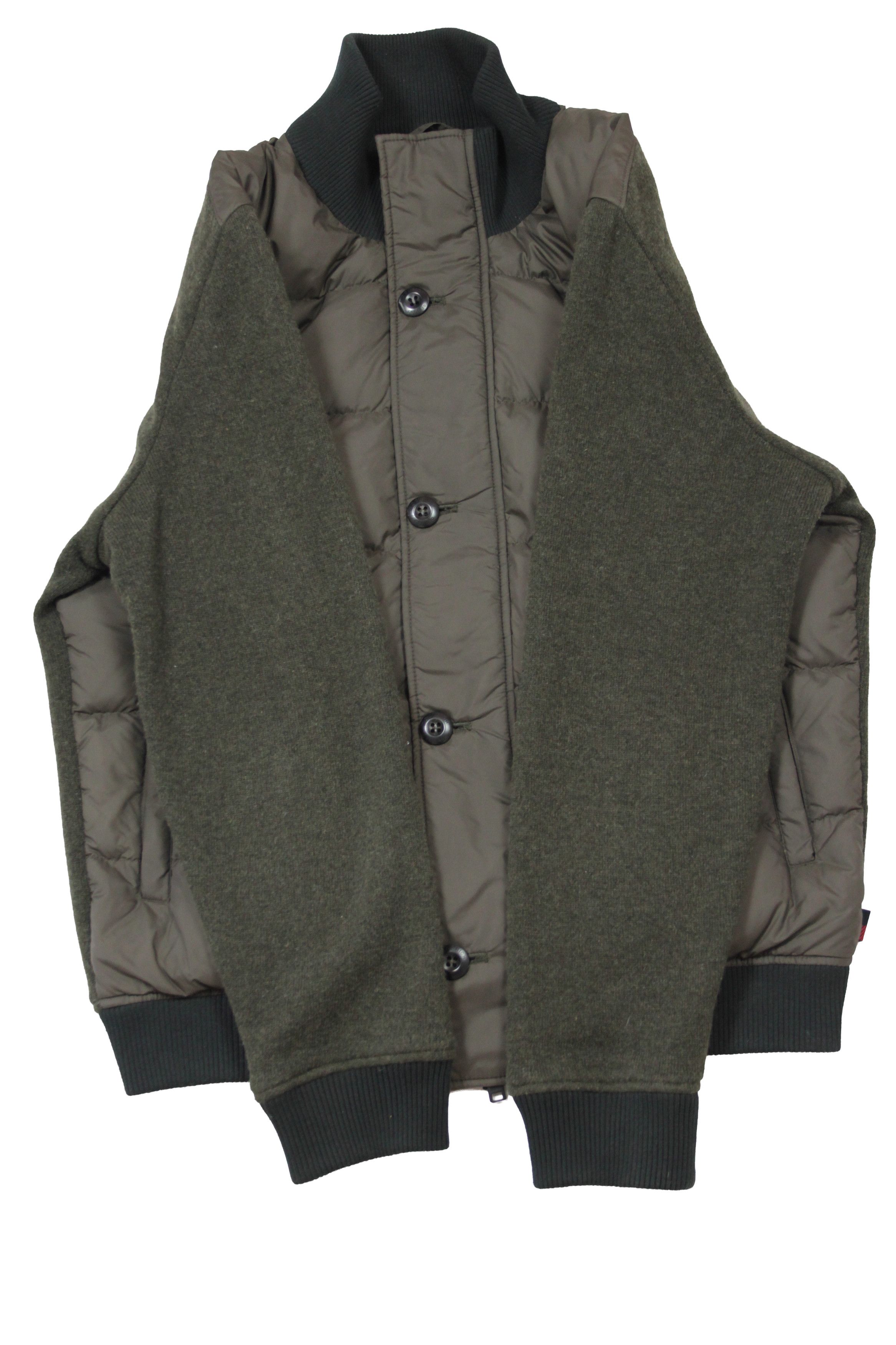 Woolrich Woolen Mills Logoed Hybrid Wool Down Bomber Jacket Size US XL / EU 56 / 4 - 8 Thumbnail