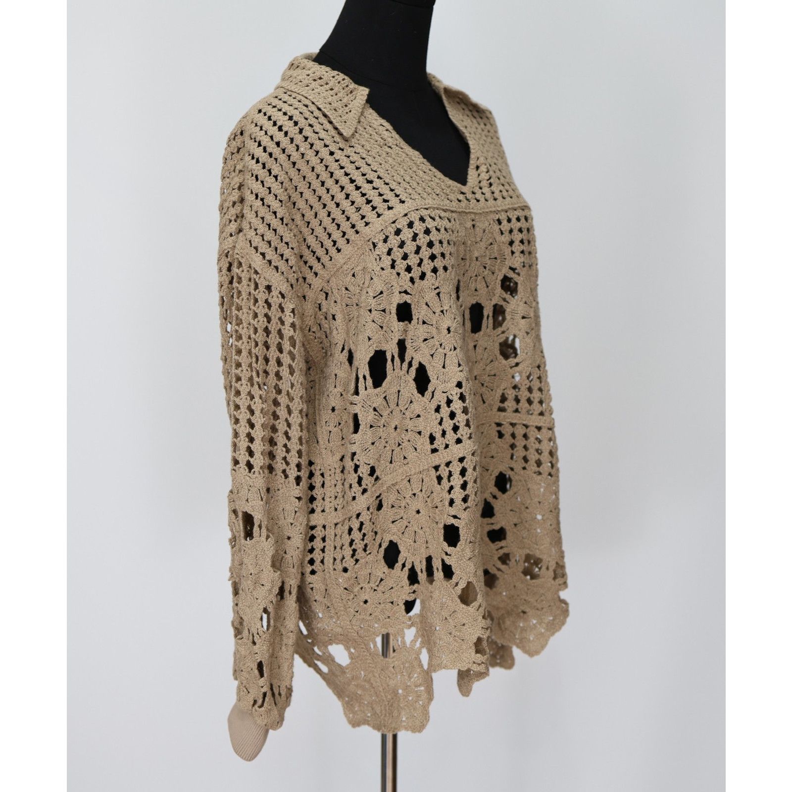 Soft Surroundings NWoT SOFT SURROUNDINGS Boho Chic Collared Sweater Size L Size L / US 10 / IT 46 - 3 Thumbnail