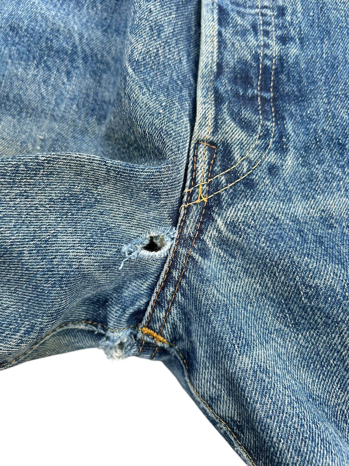 Kapital Levis Big E 501XX Selvedge Distressed Denim Jeans Size US 34 / EU 50 - 14 Thumbnail