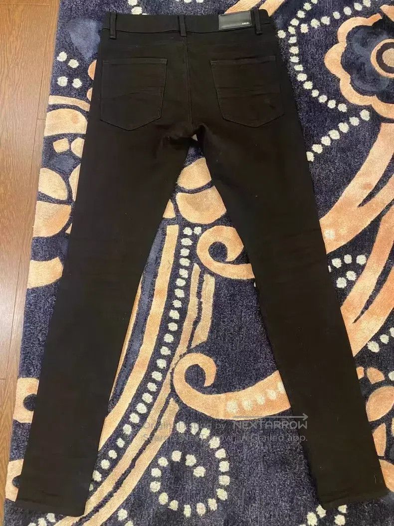 Amiri Amiri Classic cashew flower sequined black denim jeans siz Size US 31 - 2 Thumbnail