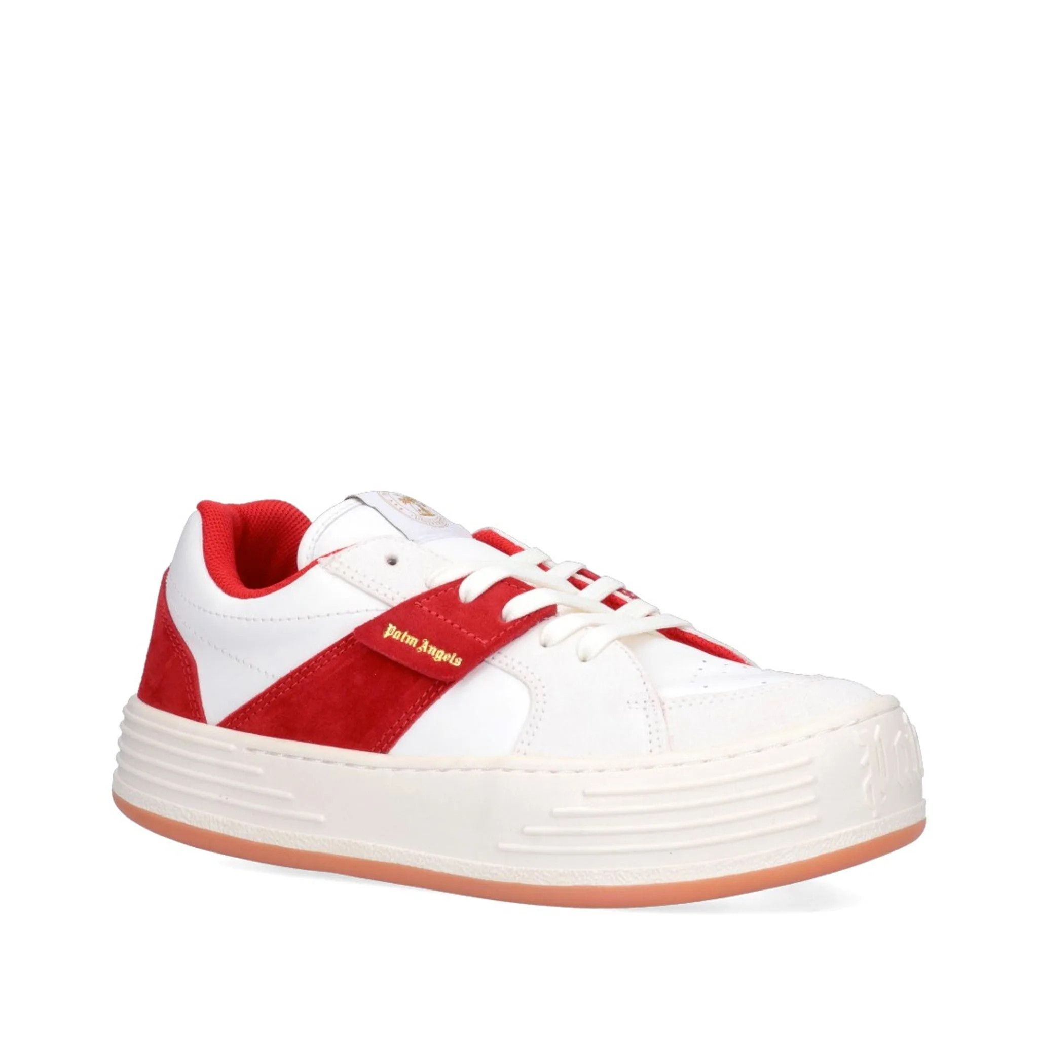 Palm Angels o1y0325 Logo Low-Top Sneakers in Red/White Size US 7 / EU 40 - 2 Thumbnail