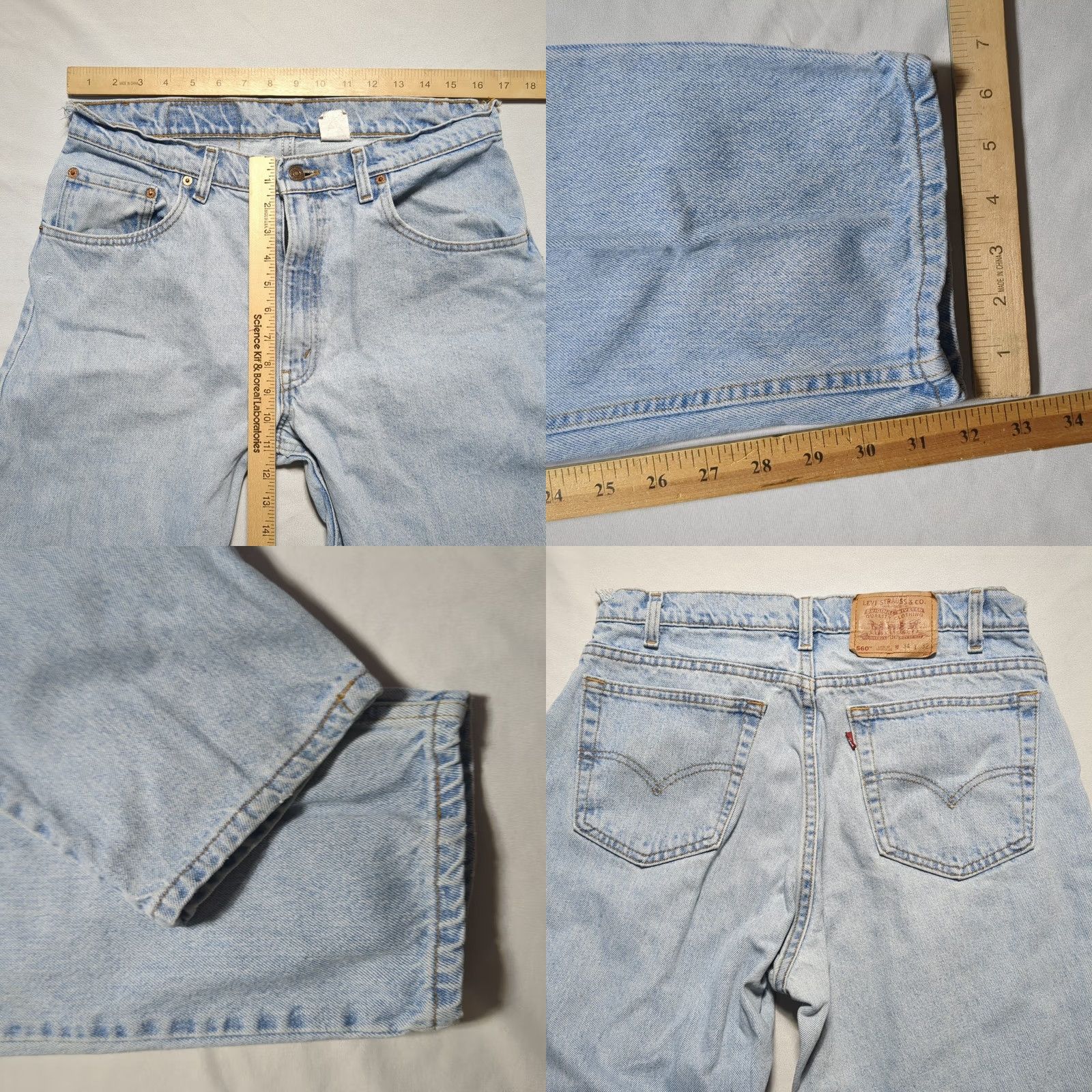 Levi's VTG Levi's 560 Loose Fit Tapered Leg Jeans Light Wash 34x32 Made in USA 90s Men Jeans Size US 34 / EU 50 - 8 Thumbnail