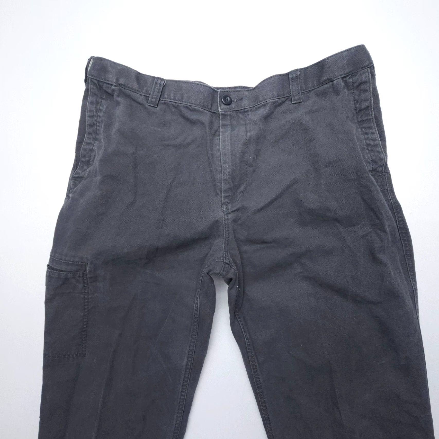 Dockers DOCKERS D3 Classic Canvas Pants Mens 40 x 32 Gray Cargo Workwear Classic Straight Flat Front Cotton Cotton Blend Size US 40 / EU 56 - 3 Thumbnail