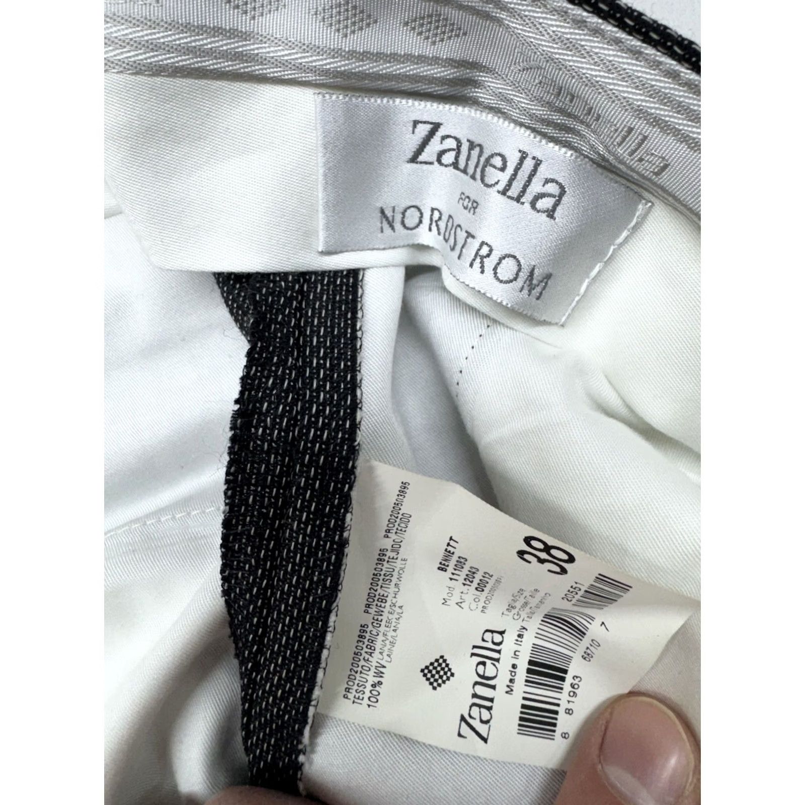 Zanella Zanella Bennett Dress Pants Mens 38x33 Gray Wool Pleated Cuffed Italy Formal Size US 38 / EU 54 - 3 Thumbnail