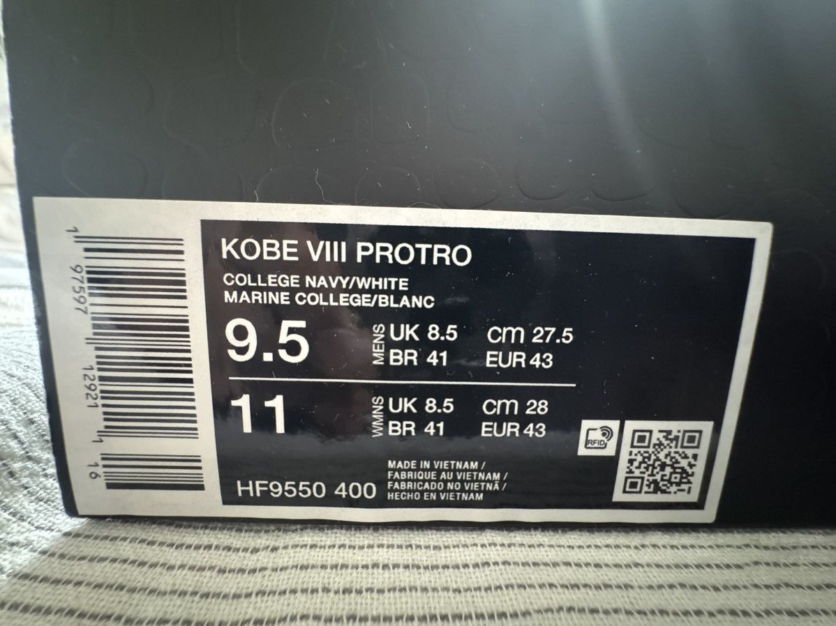 Nike Nike Kobe VIII Protro “College Navy” Size US 9.5 / EU 42-43 - 7 Thumbnail