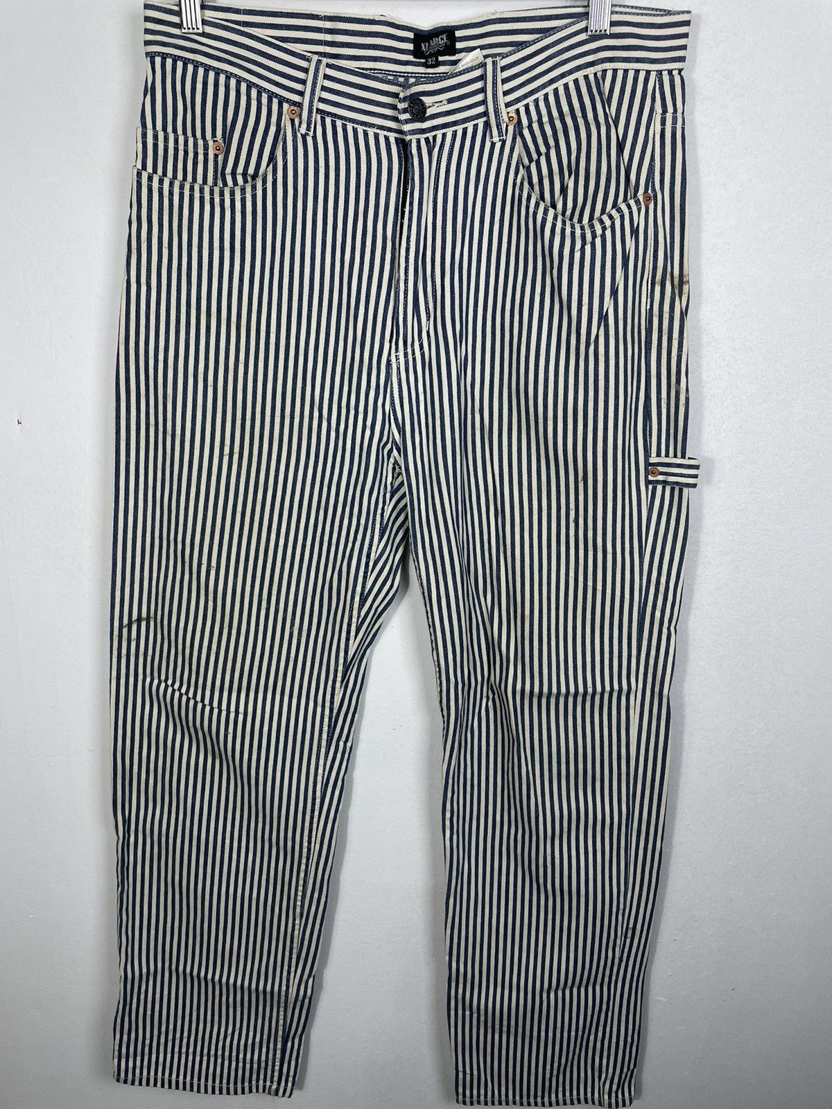X-LARGE Vintage X Large Hickory Stripes Carpenter Pants Size US 33 - 1 Thumbnail