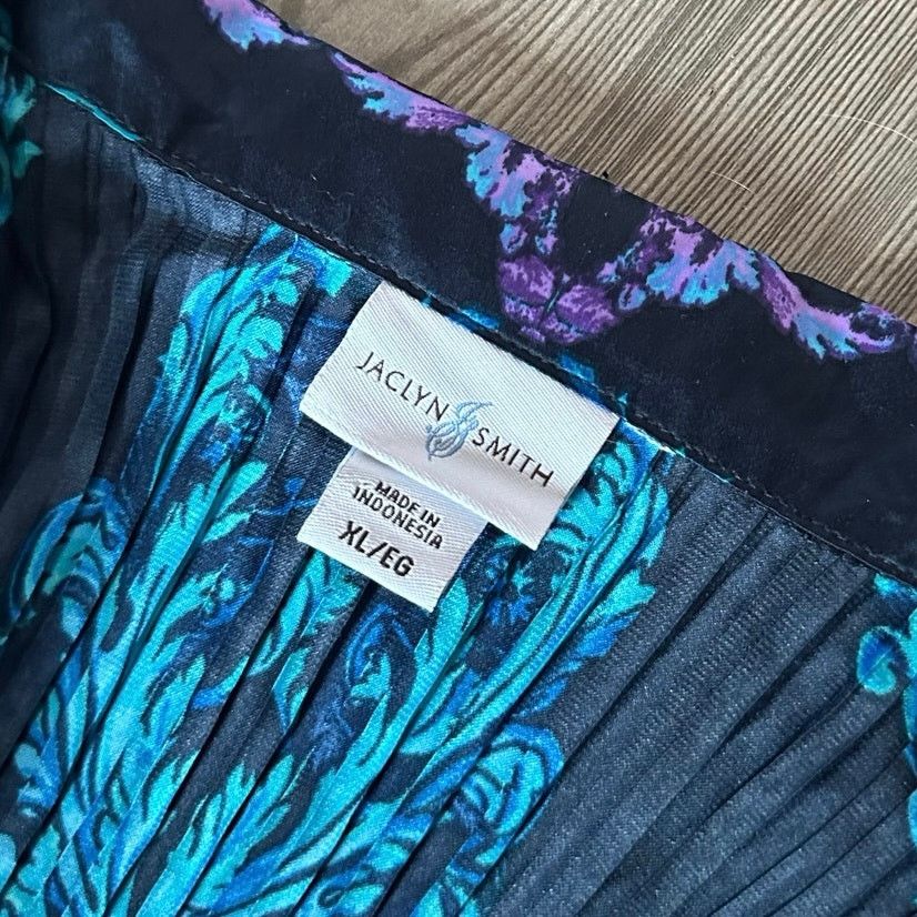 Other jaclyn smith purple blue floral button up blouse Size XL / US 12-14 / IT 48-50 - 3 Thumbnail