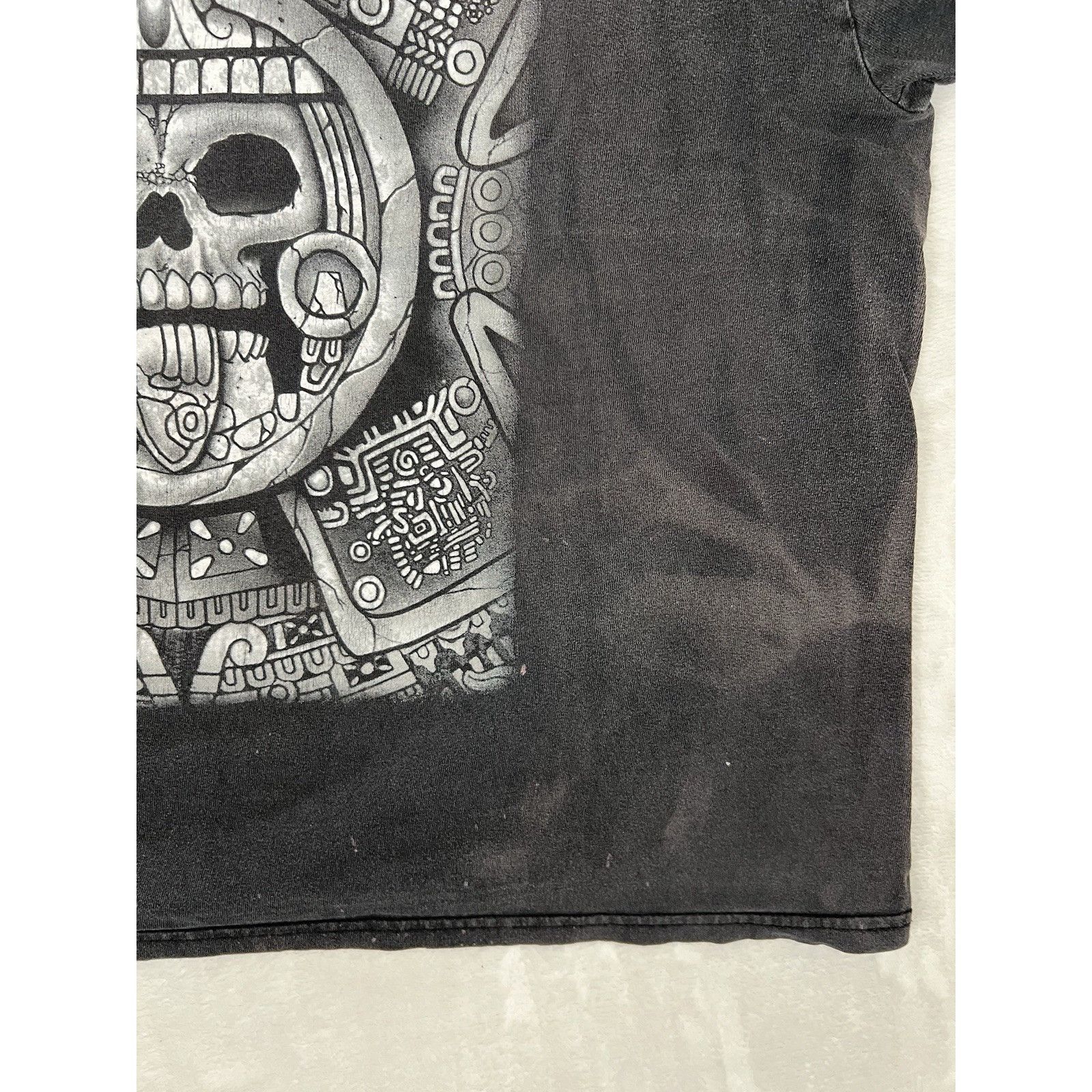 Other Vintage Aztec Calendar Skull T-Shirt Size 2XL Y2K Chicano Gr Size US XXL / EU 58 / 5 - 4 Thumbnail