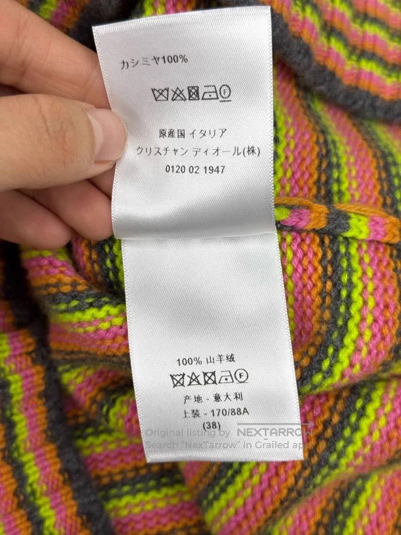 Dior Dior Colourful striped cashmere knitted short sleeves Size XS / US 0-2 / IT 36-38 - 6 Thumbnail