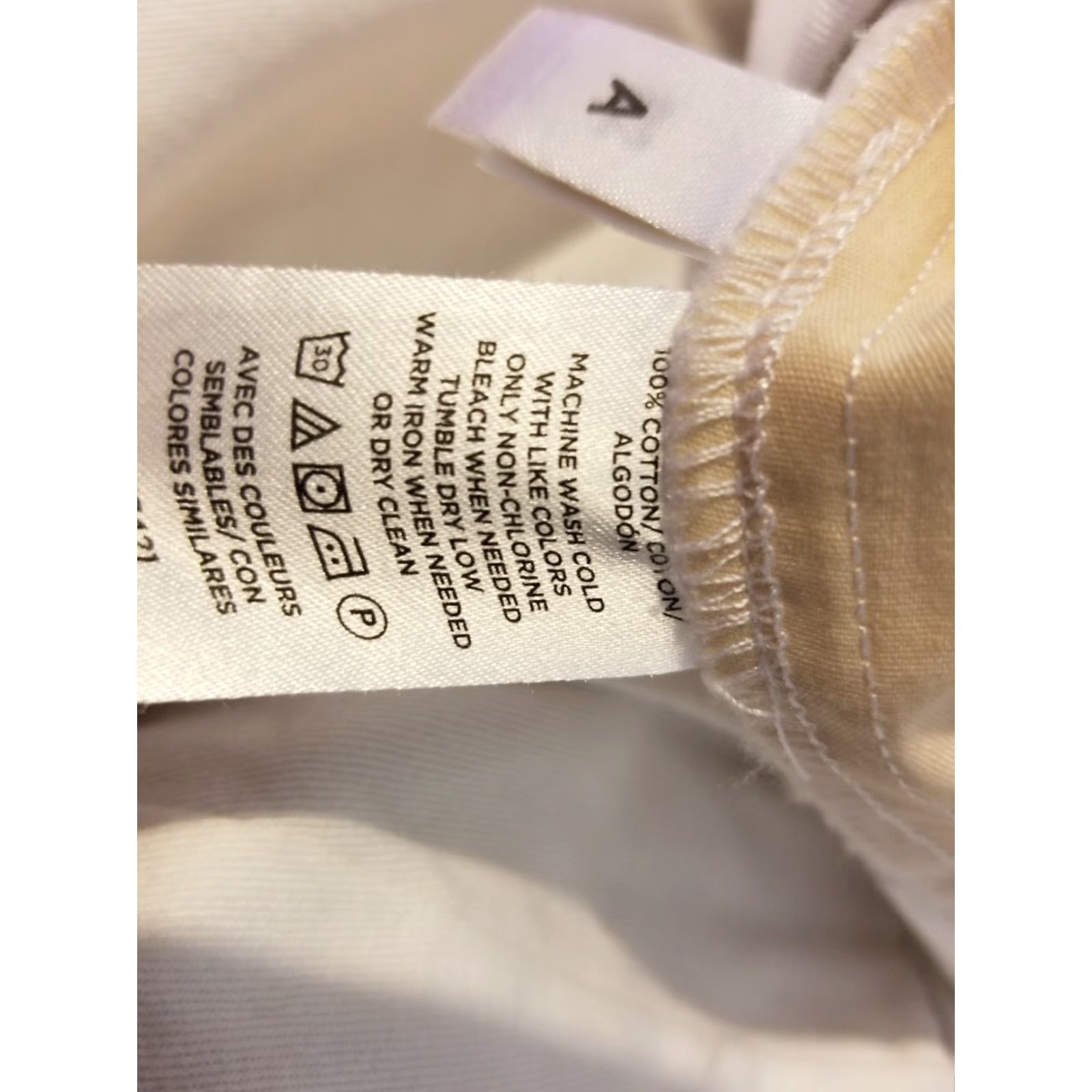 Ann Taylor Womens Ann Taylor Shorts 14 White Cotton Chino Flat Front Casual Summer Walking Mens Womens Girls Size 36" / US 14 / IT 50 - 7 Thumbnail