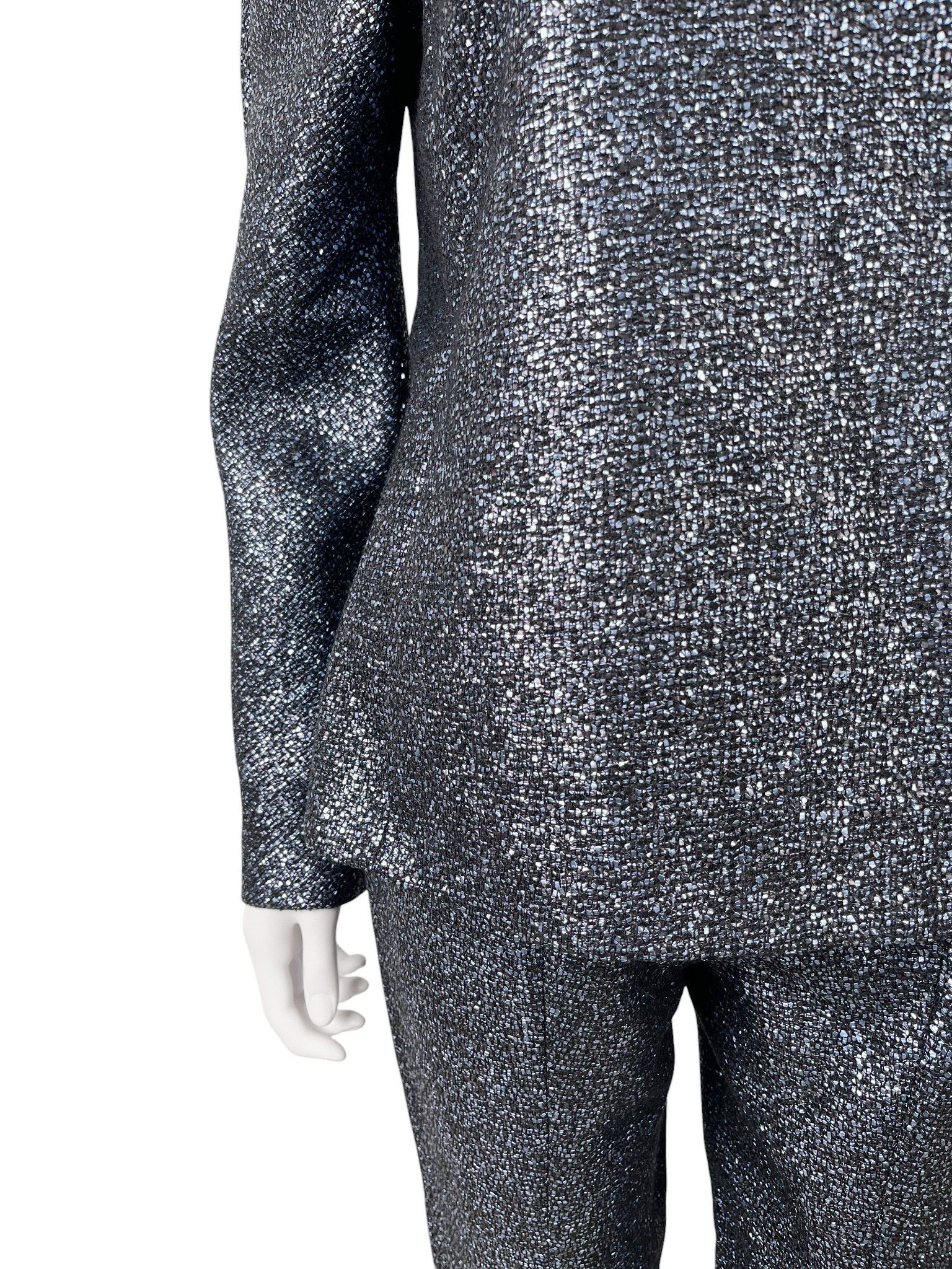 Versace by Donatella F/W 1998 Satin Embellished Wool Set Size S / US 4 / IT 40 - 10 Thumbnail