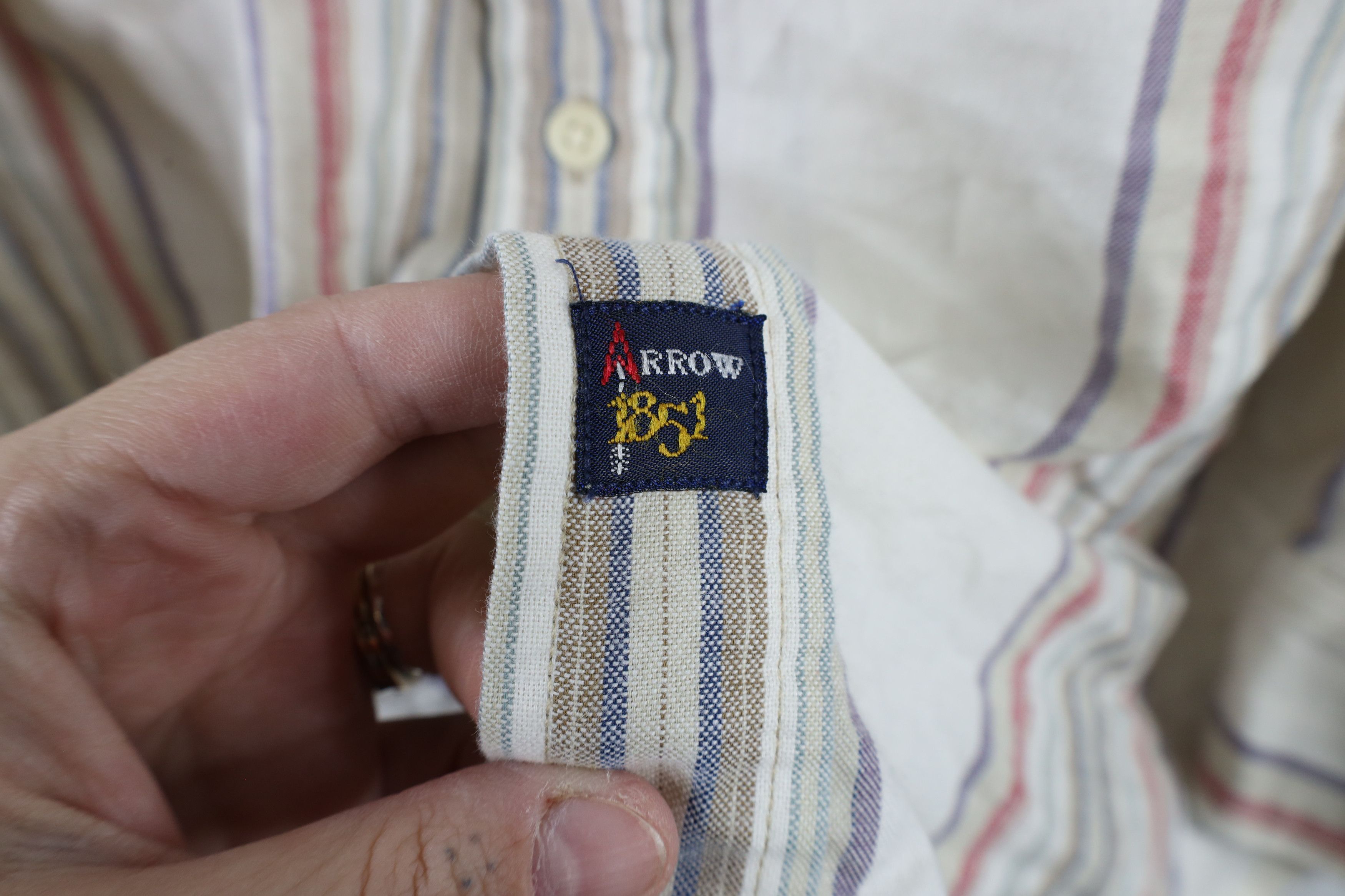 Vintage Vintage 90s Streetwear Striped Collared Button Down Shirt Size US M / EU 48-50 / 2 - 4 Thumbnail