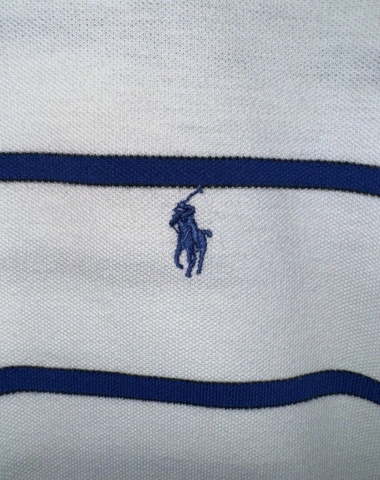 Polo Ralph Lauren Vintage Polo Golf Ralph Lauren White Blue Striped Polo Sz XL Size US XL / EU 56 / 4 - 3 Thumbnail