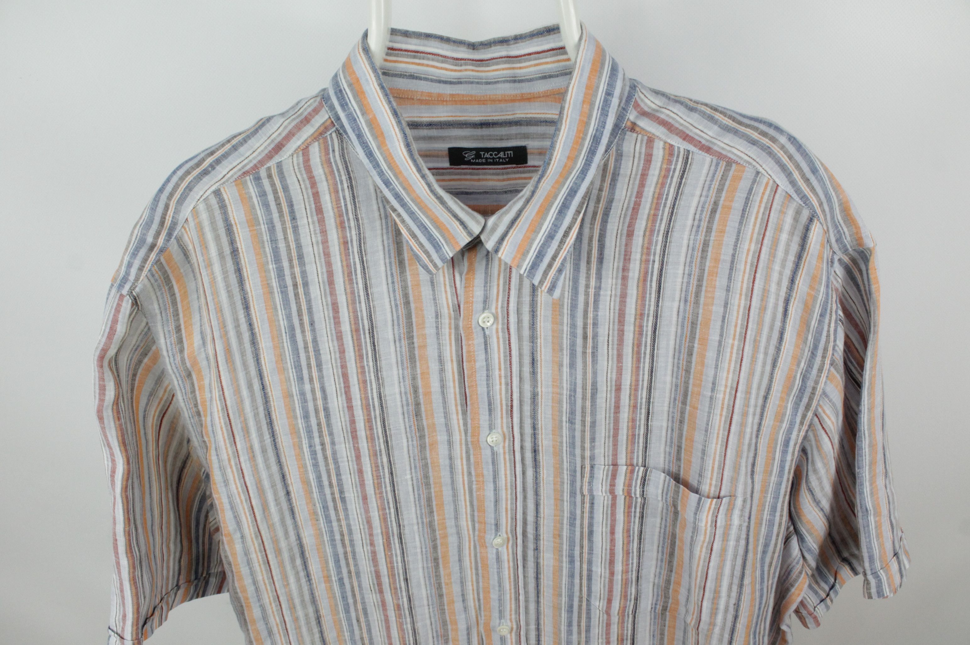 Other Two Shirts x2 Giovanni Taccaliti S/S Linen / Cotton Men's Size US XXL / EU 58 / 5 - 3 Thumbnail