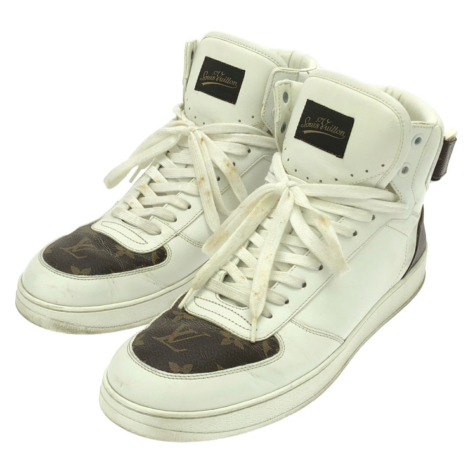 Louis Vuitton Louis Vuitton Rivoli Line Leather Sneakers Leather Shoes 1A3Ms7 in White, Men's