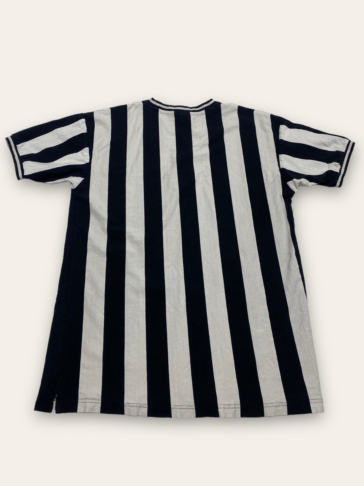 Vintage Vintage SCORE DRAW Black White Striped New Castle Tee Size US XL / EU 56 / 4 - 5 Thumbnail