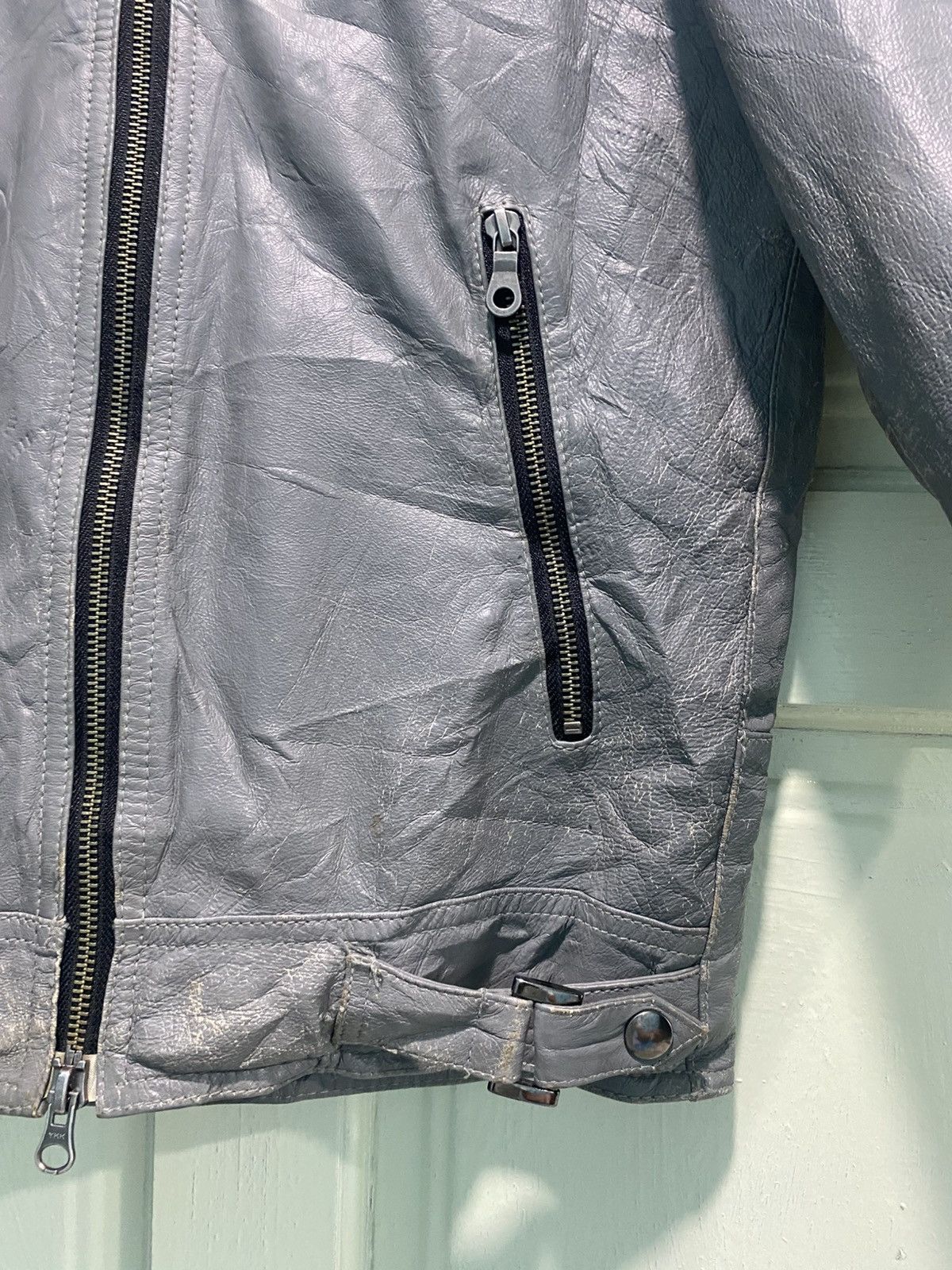 Katharine Hamnett London Hamnett Blouson Bomber Leather Jacket Size M / US 6-8 / IT 42-44 - 7 Thumbnail