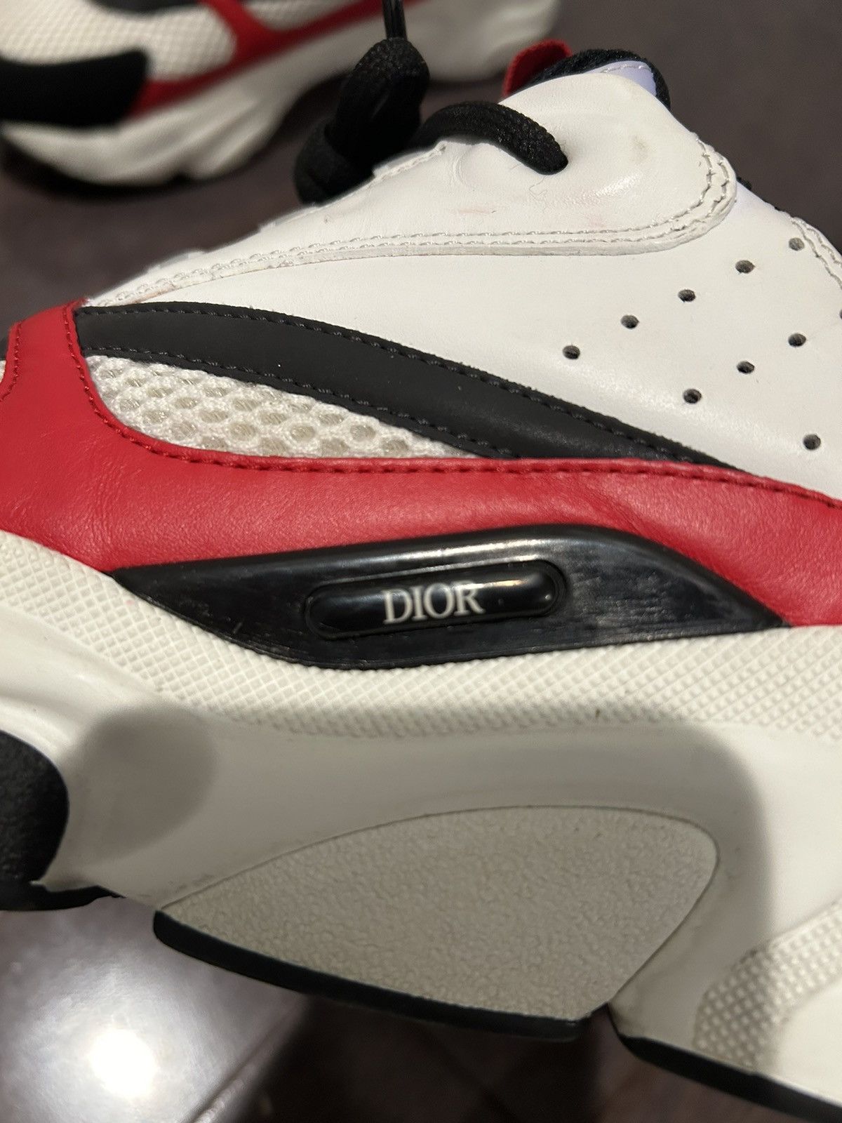 Dior *RARE DIOR B22 calf mesh sneaker red white size 44 Size US 11 / EU 44 - 8 Thumbnail