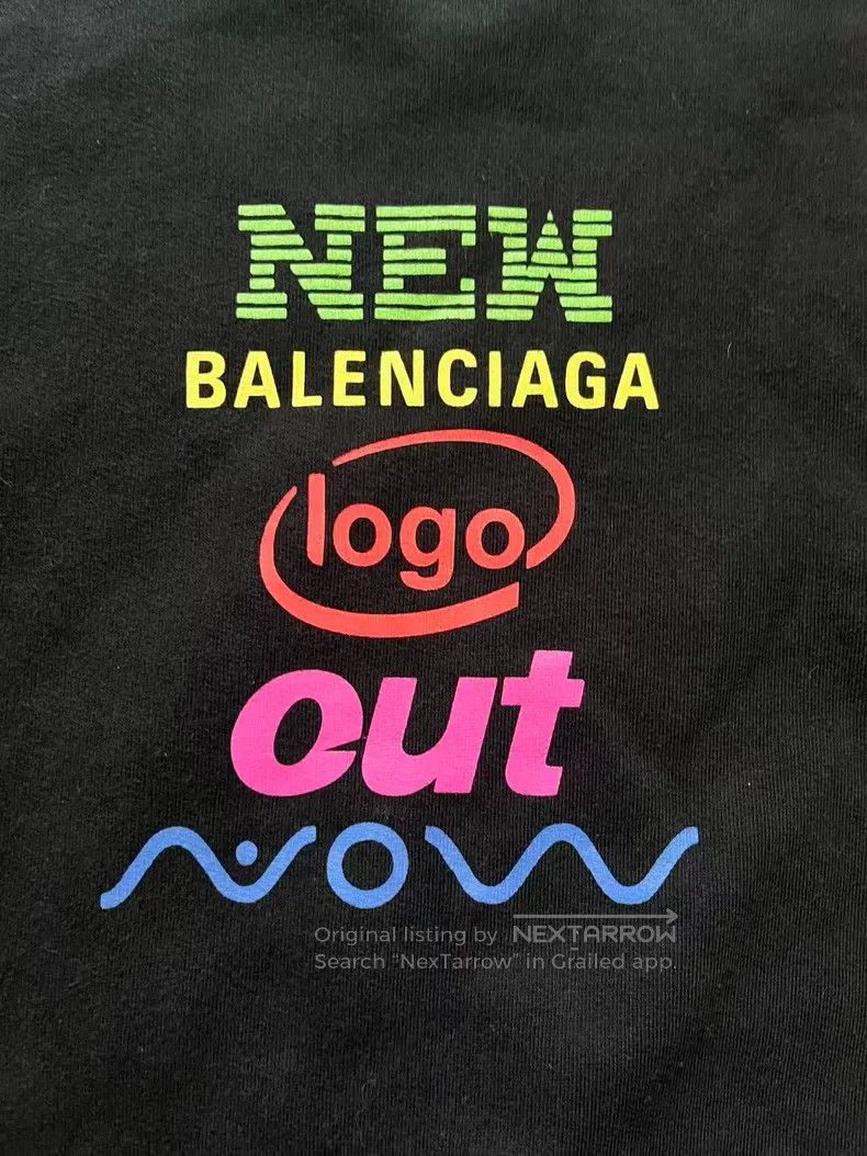 Balenciaga Balenciaga Black NEW OUT Back Logo Letter Short Sleeve Size US XS / EU 42 / 0 - 3 Thumbnail