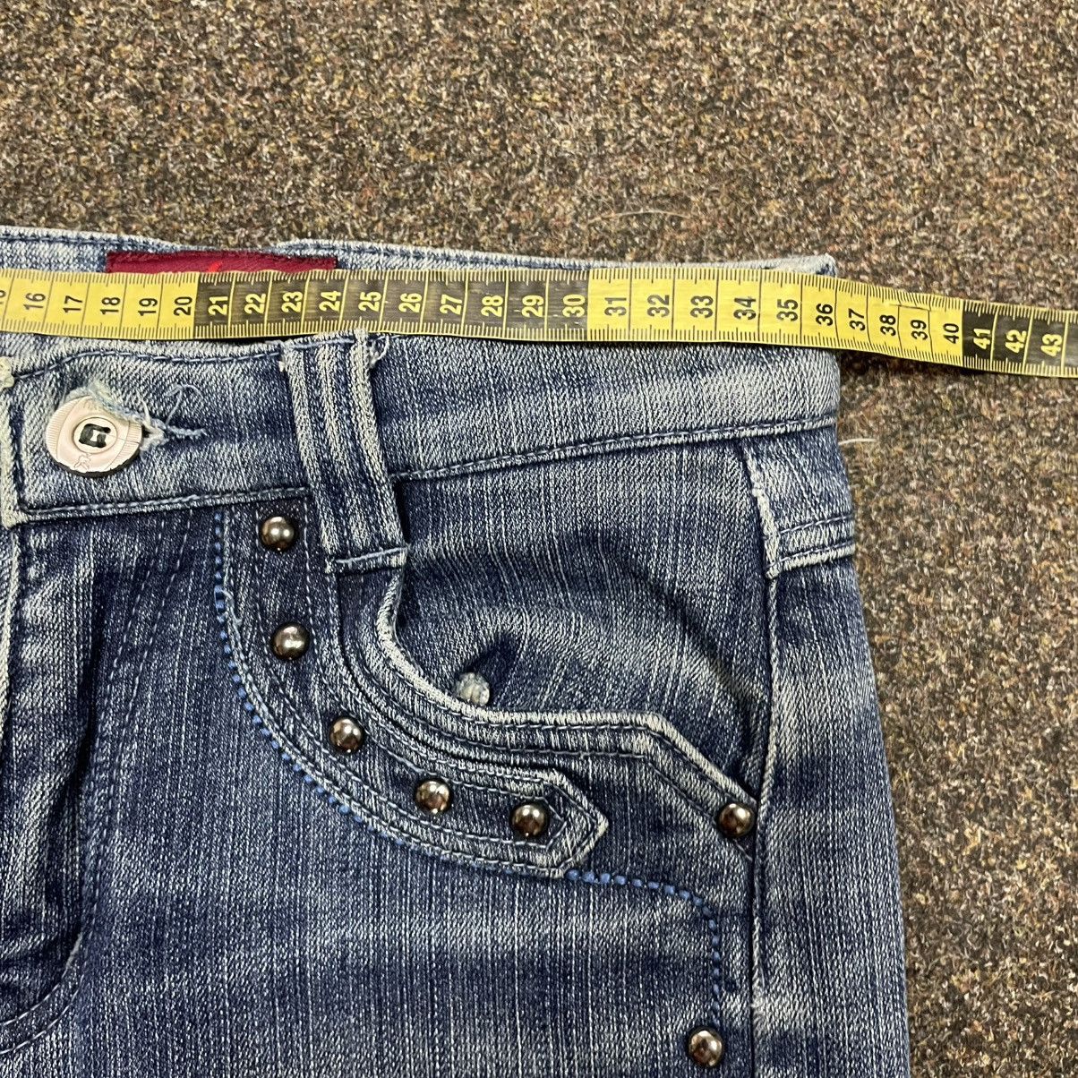 Vintage Vintage Y2K Bootcut Flared Jeans Thrashed Fade Skater Baggy Size 34" / US 12 / IT 48 - 6 Thumbnail