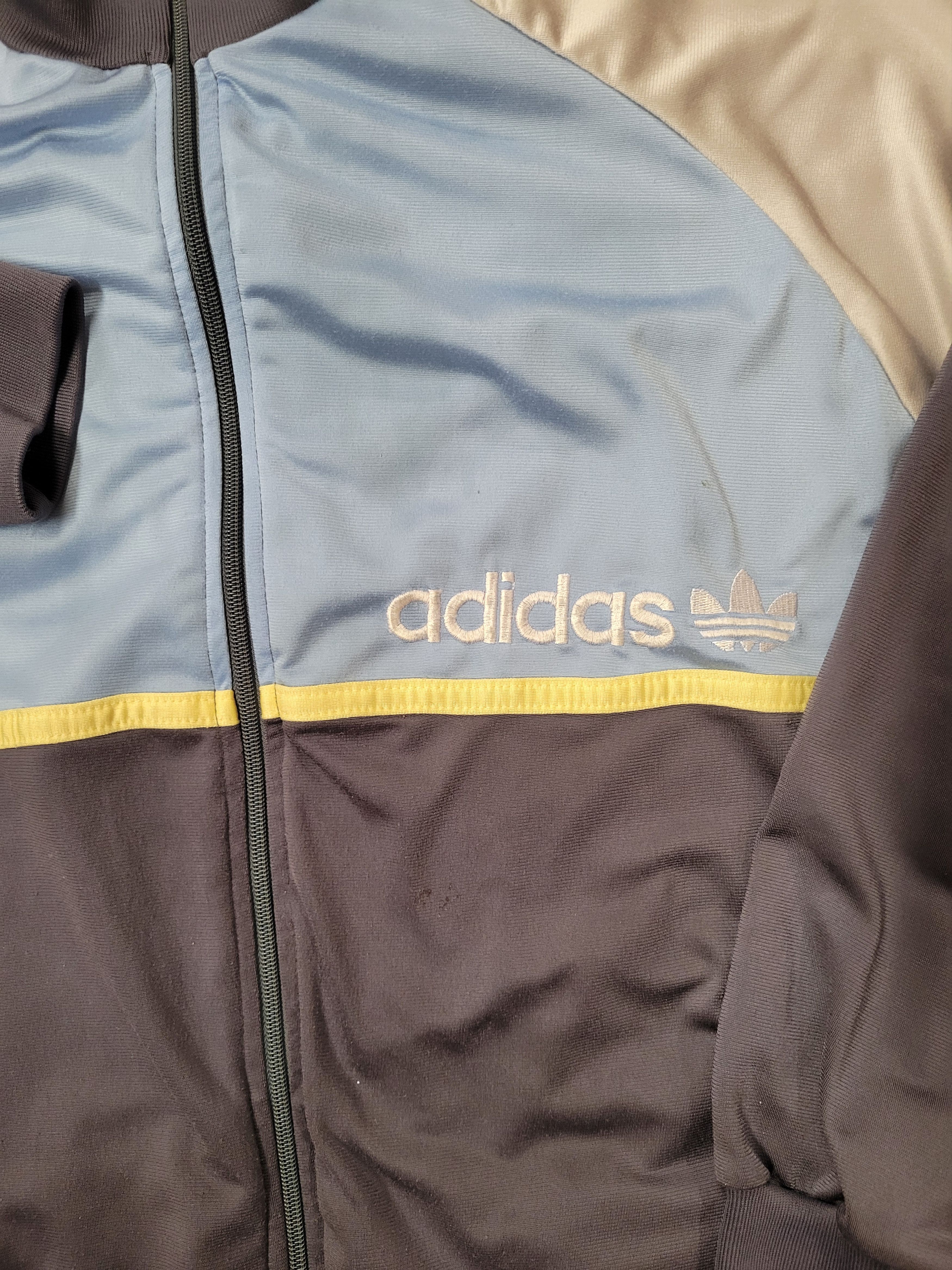 Adidas Vintage 90s Adidas track jacket, XL blue/gray Size US XL / EU 56 / 4 - 2 Thumbnail