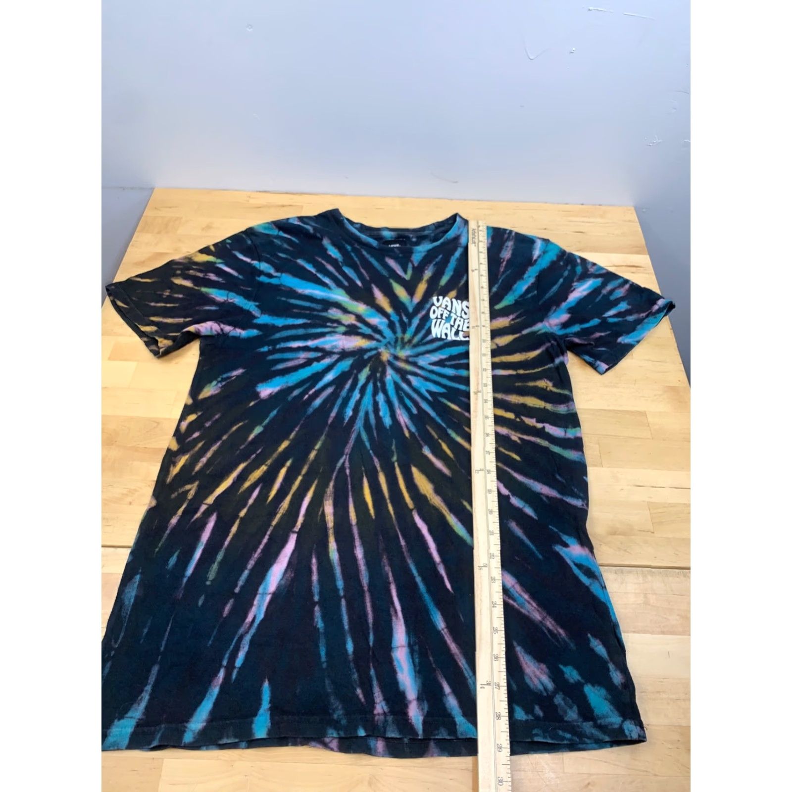 Vans Vans Off the Wall Shirt Mens M Black Acid Wash Grunge 11974 Size US M / EU 48-50 / 2 - 4 Thumbnail