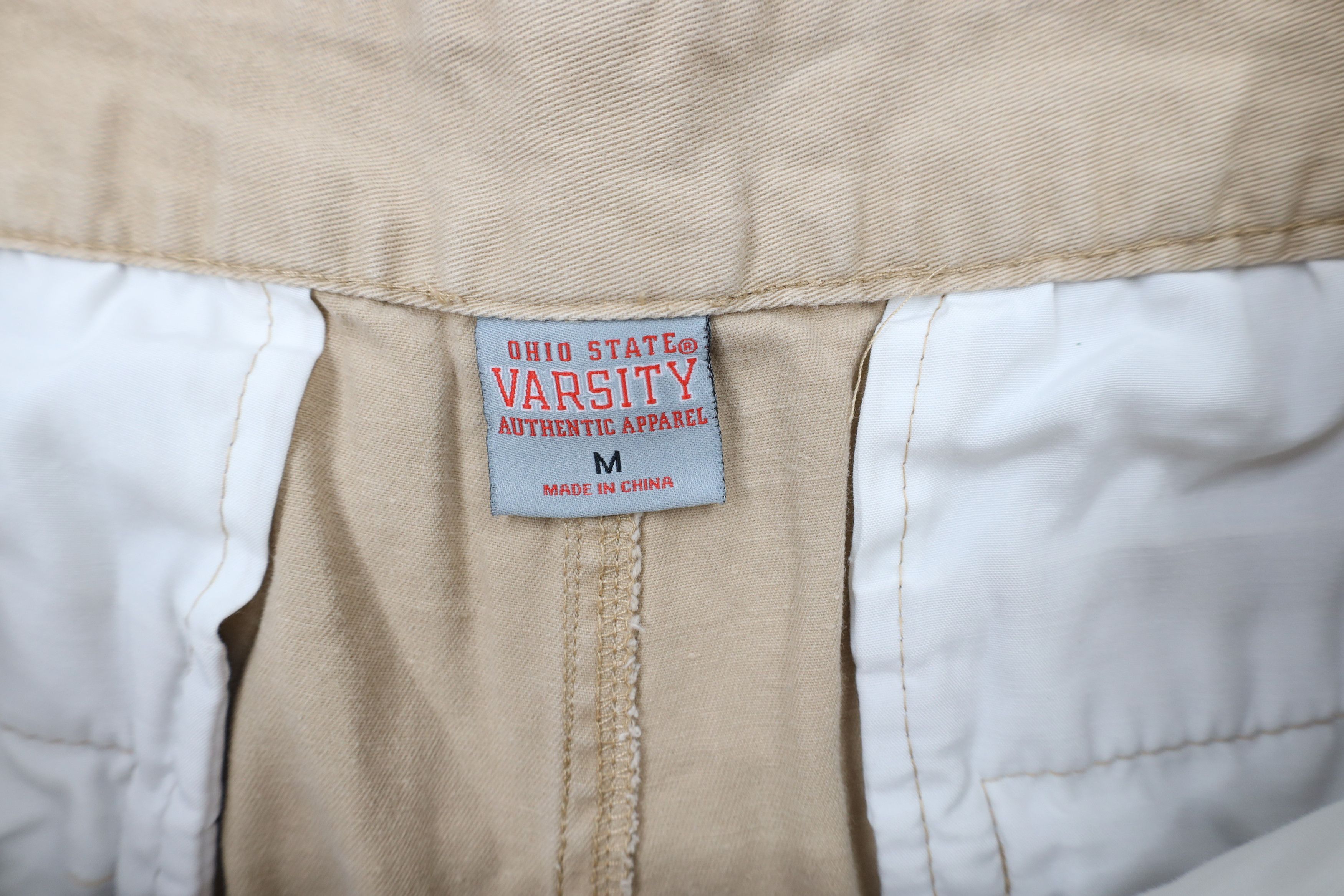 Vintage Vintage 90s Ohio State University Cargo Shorts Beige Cotton Size US 32 / EU 48 - 7 Thumbnail