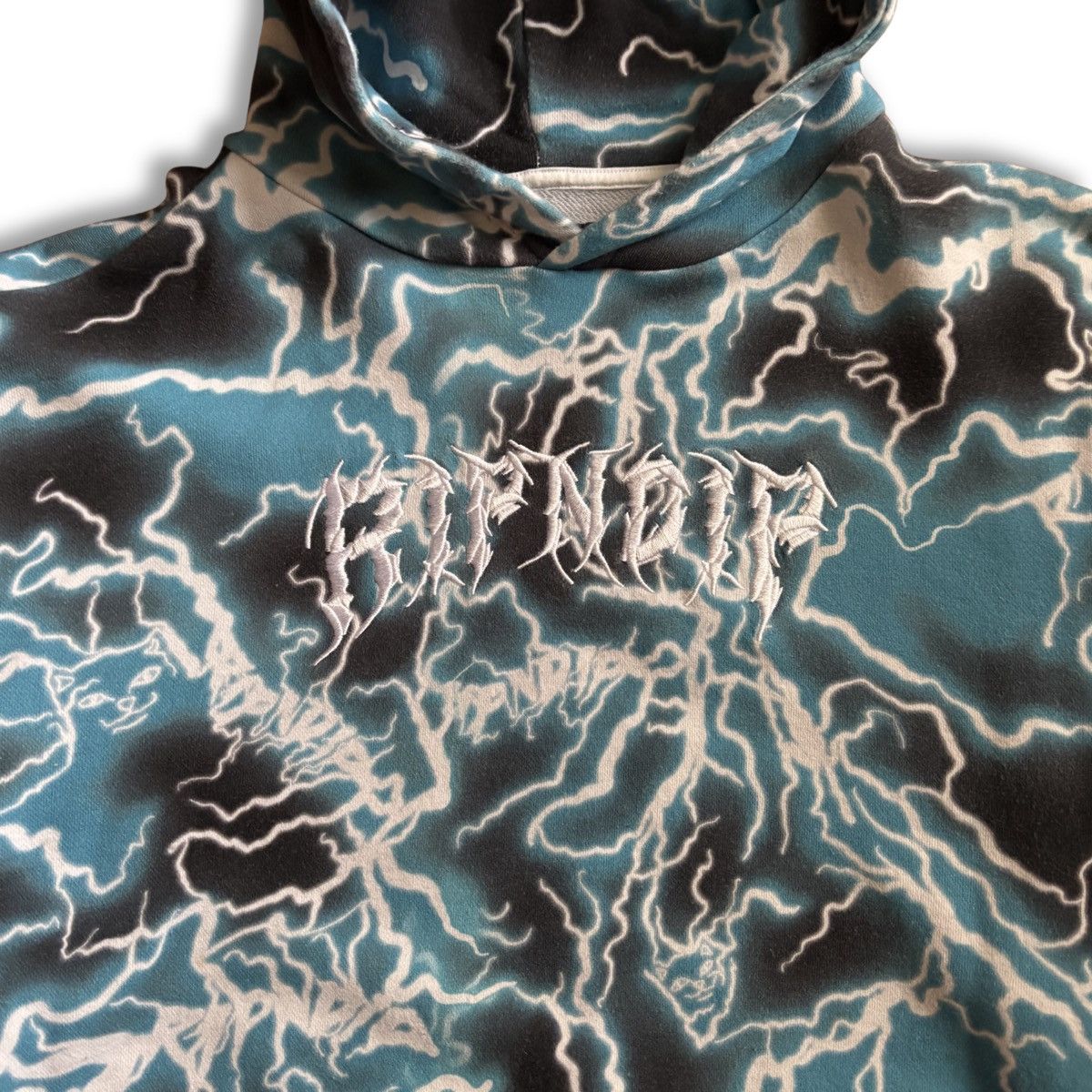 RIPNDIP RIPNDIP Blue Lightning All Over Print Hoodie Mens Large Size US L / EU 52-54 / 3 - 4 Thumbnail